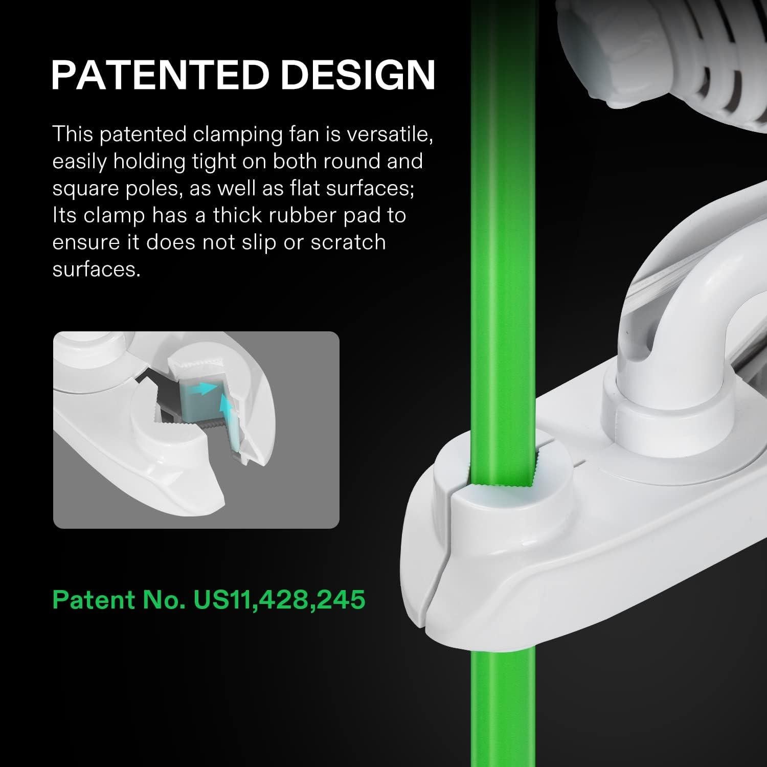 Ventilador Oscilante VIVOSUN 15 cm 2 Velocidades Blanco