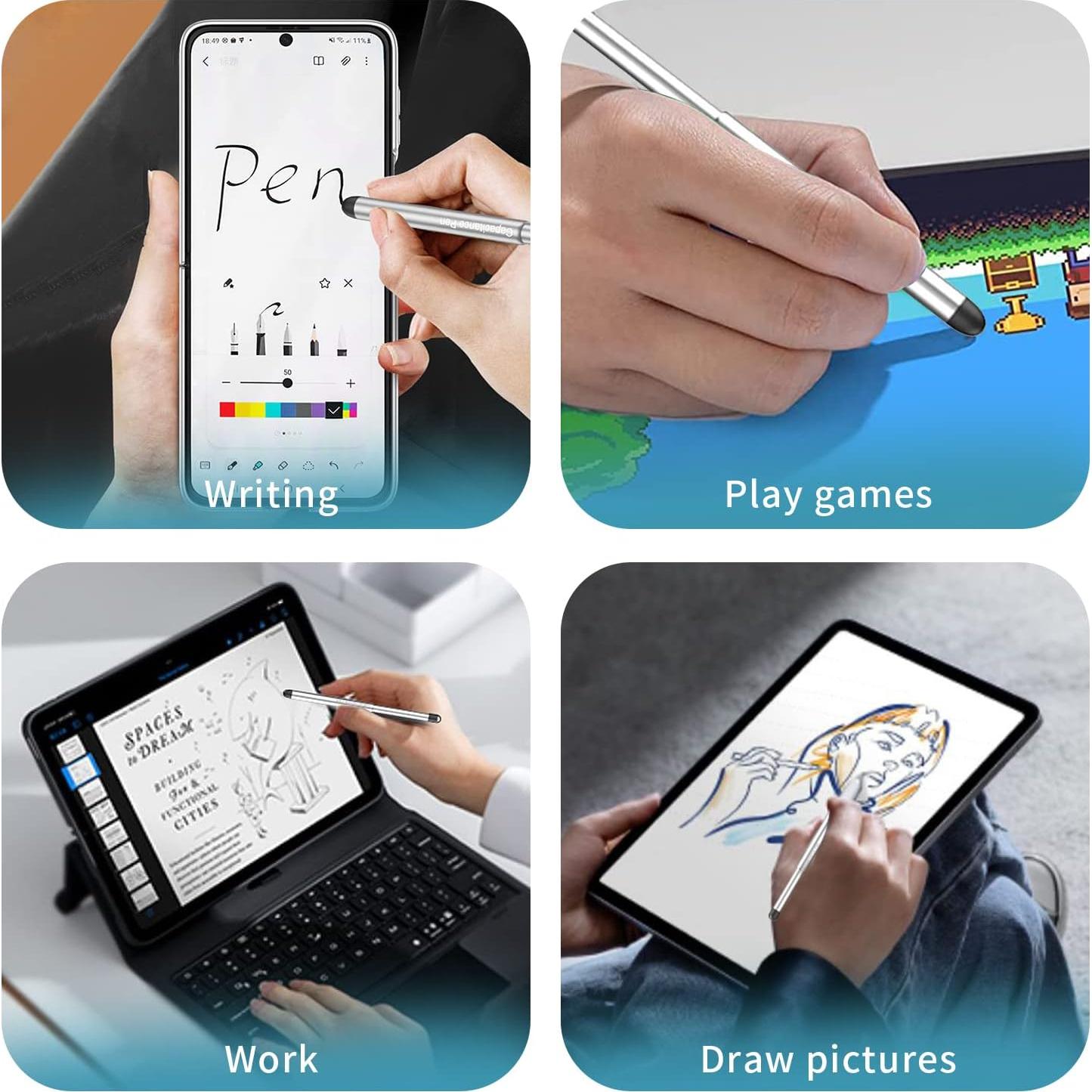 Lápiz Stylus Capacitivo LIULANZ Negro con Ranura para Bolígrafo