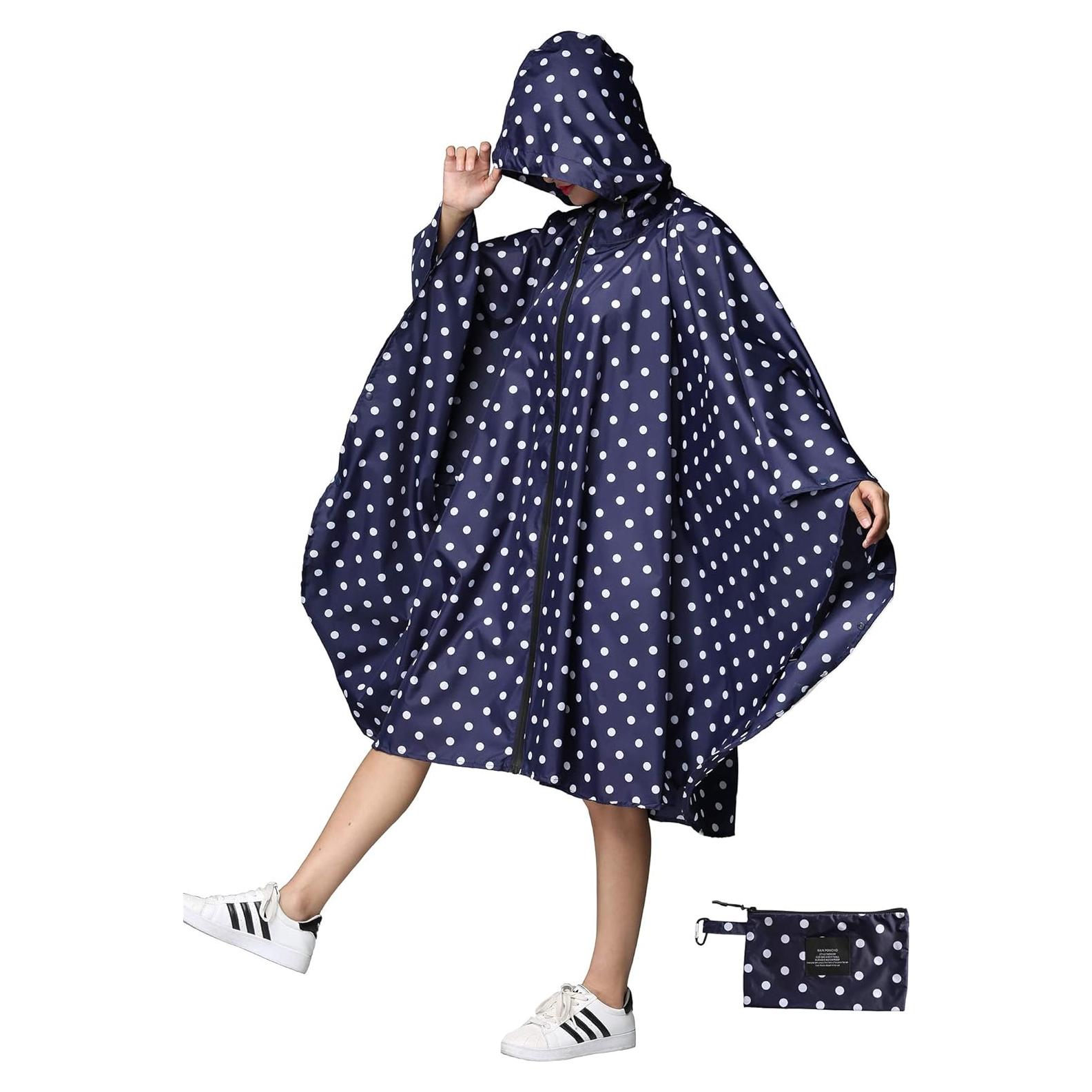 Poncho de Lluvia para Mujeres Freesmily Talla Única Impermeable