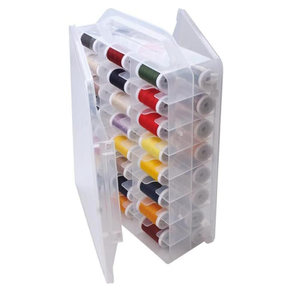 Organizador de Costura Chemlliy 46 Compartimentos Transparente