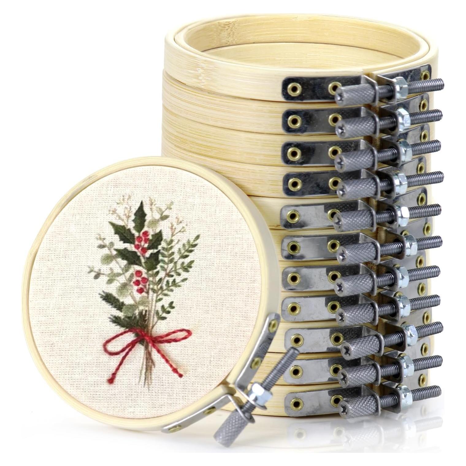 Set de 12 Aros de Bordado 8 cm GCVOPTON para Manualidades