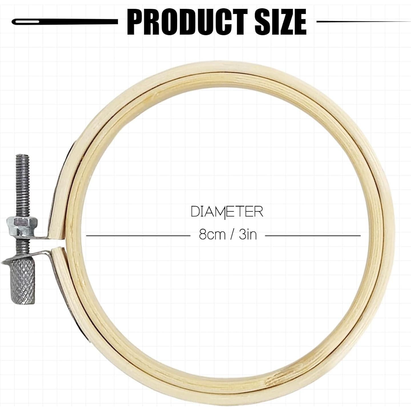 Set de 12 Aros de Bordado 8 cm GCVOPTON para Manualidades