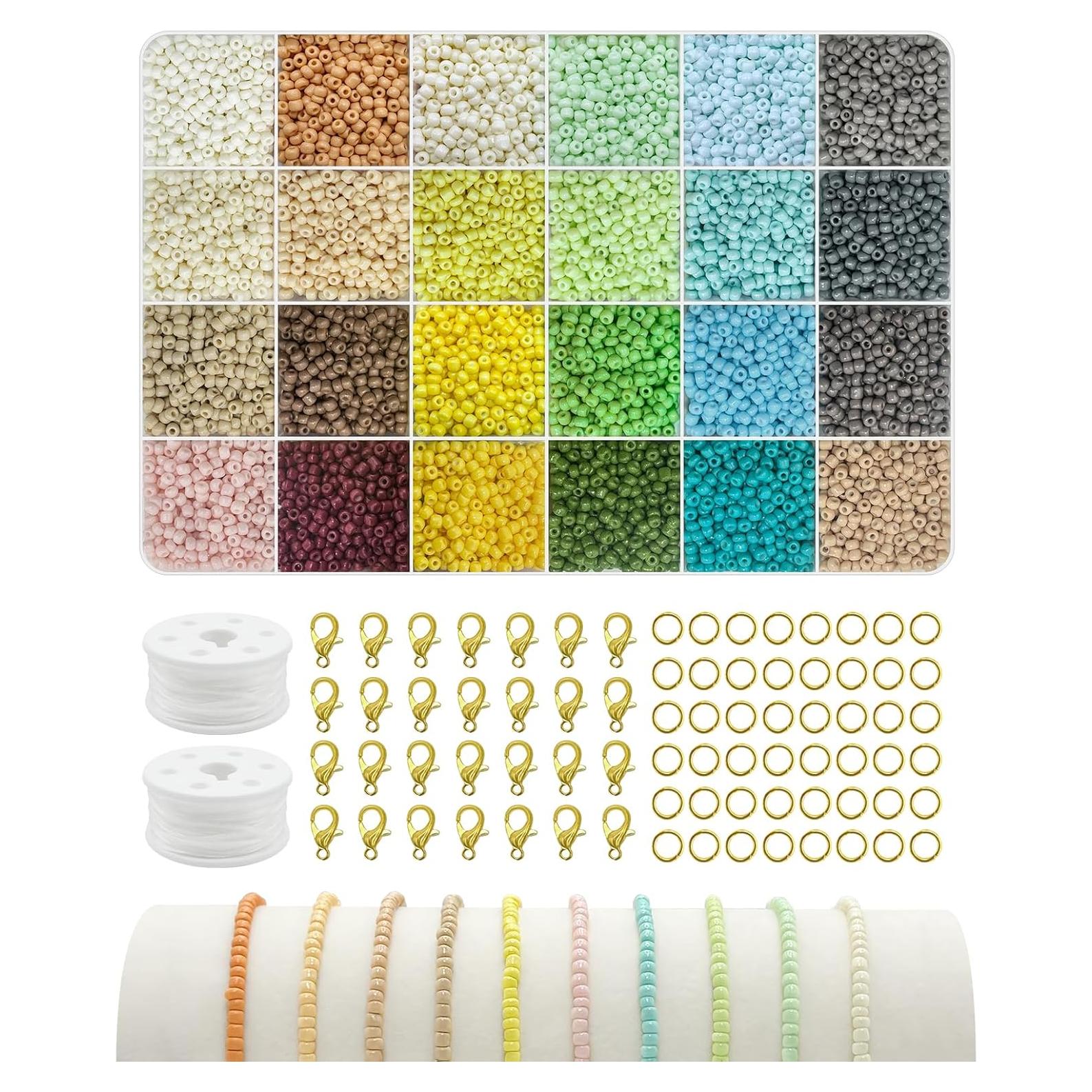 Kit de cuentas de vidrio 3 mm ClaBead 10000 piezas 24 colores