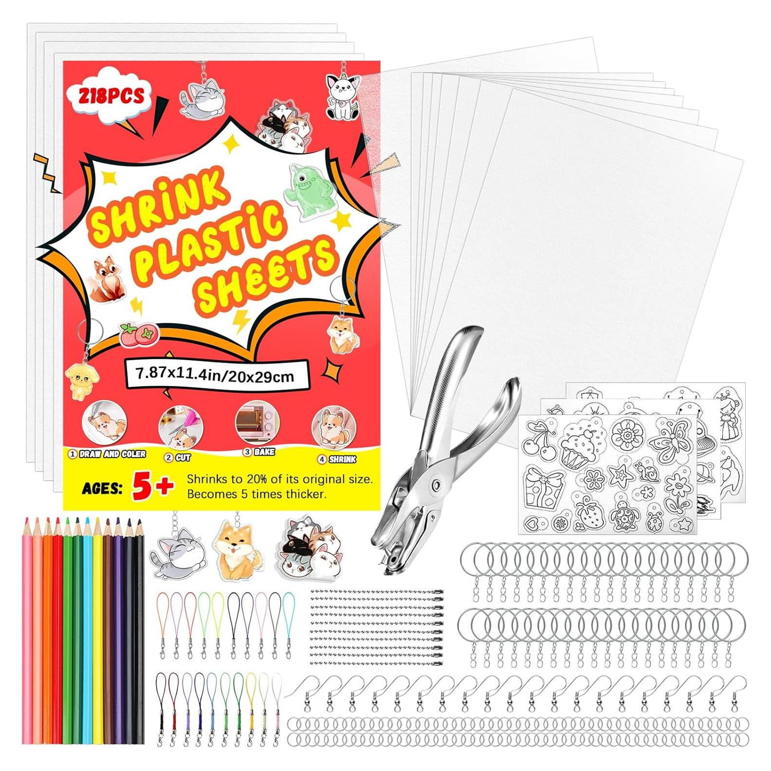 Kit de Manualidades Shrinky Dink OFNMY 218PCS con Accesorios