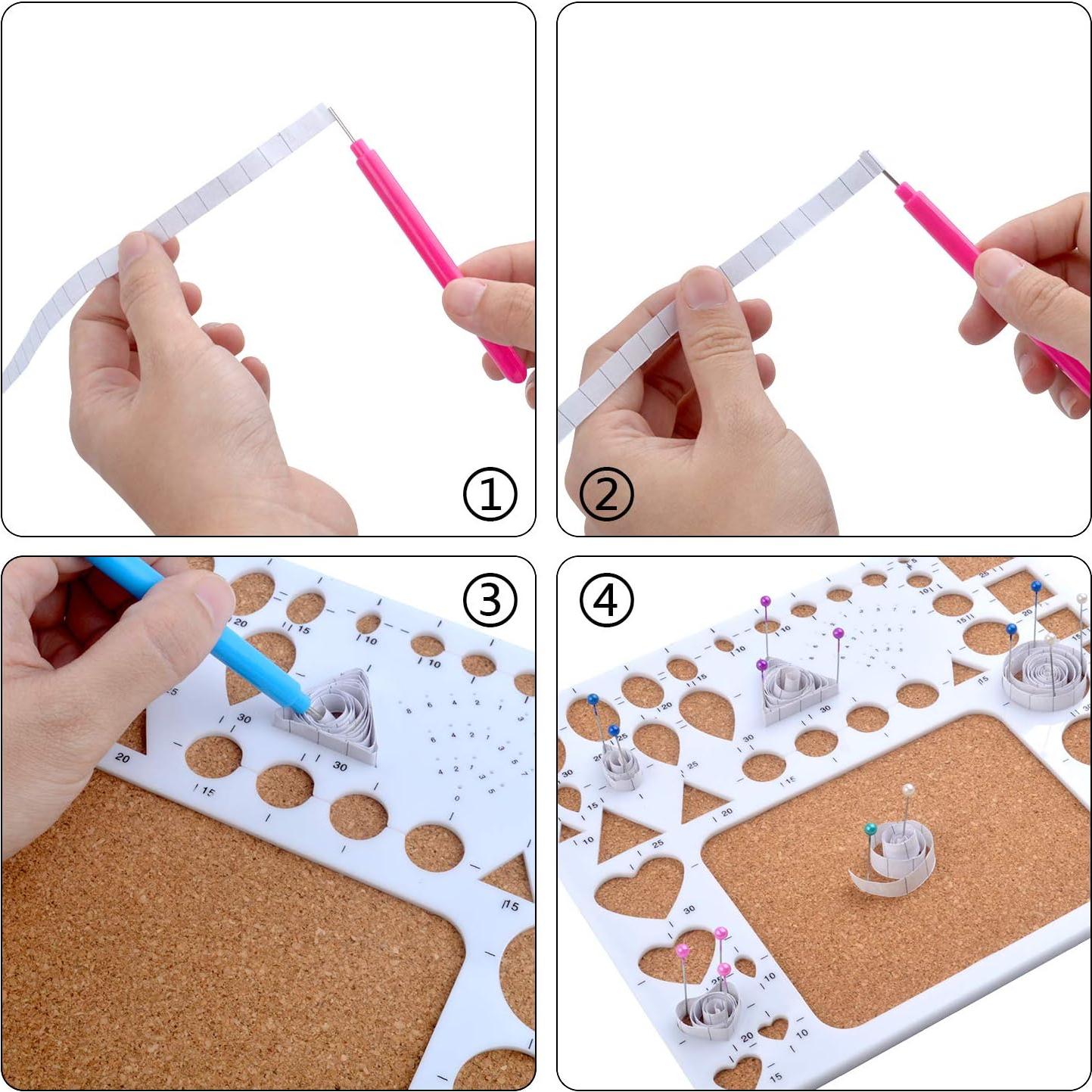 Set de Quilling de Papel Aylifu con Plantilla y Herramientas