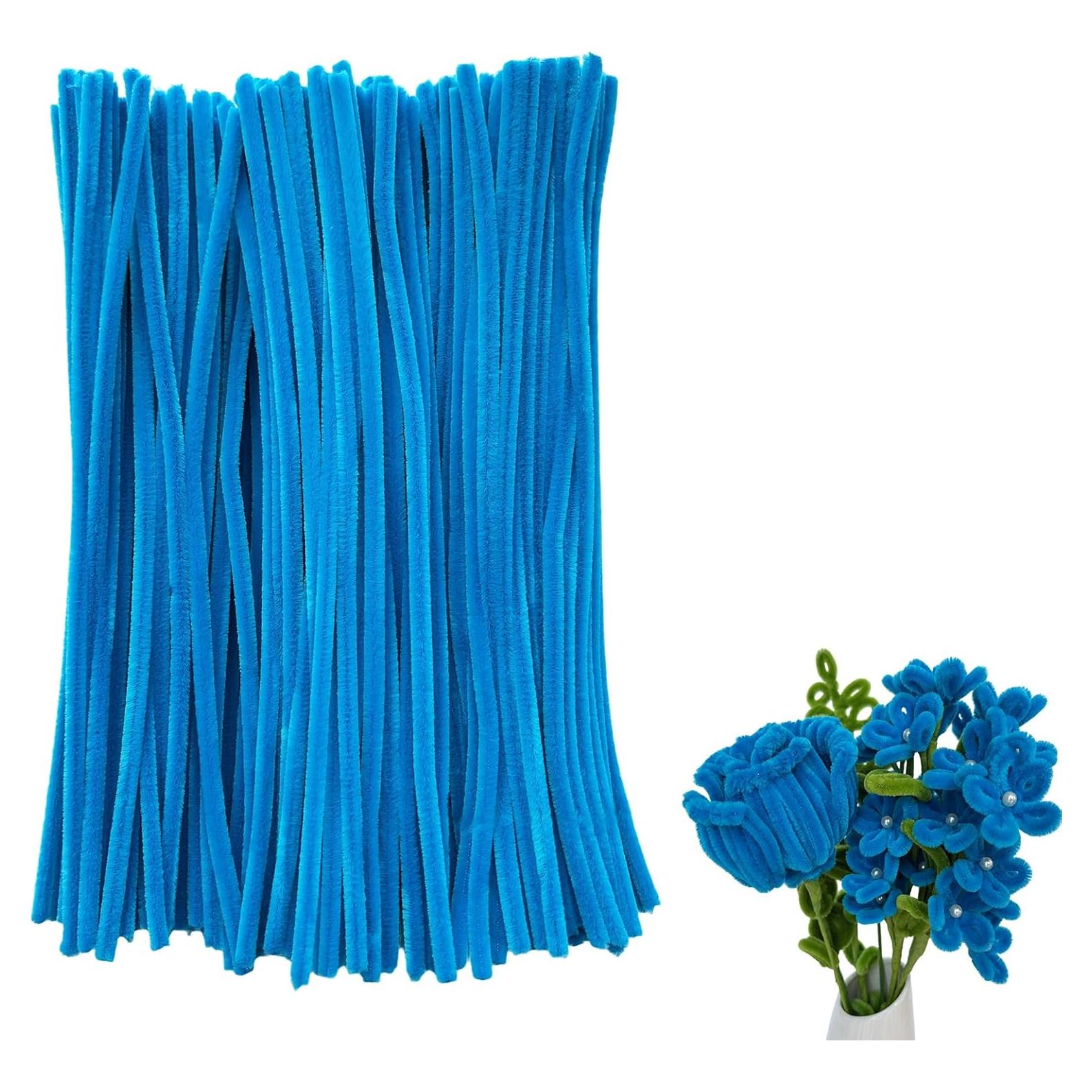 Limpiapipas Azules WNYBRIO 300Pcs Manualidades DIY 30.48cm