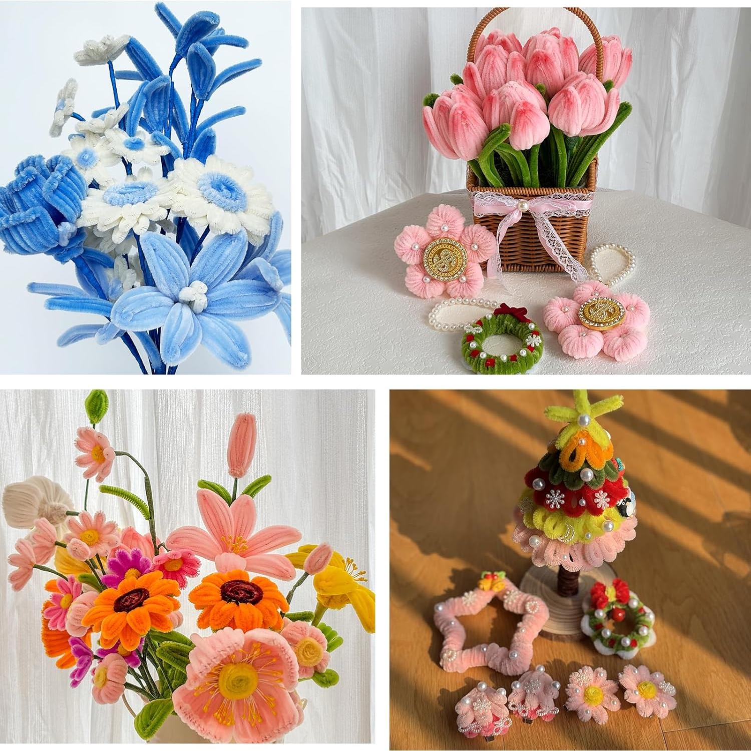 Limpiapipas Azules WNYBRIO 300Pcs Manualidades DIY 30.48cm