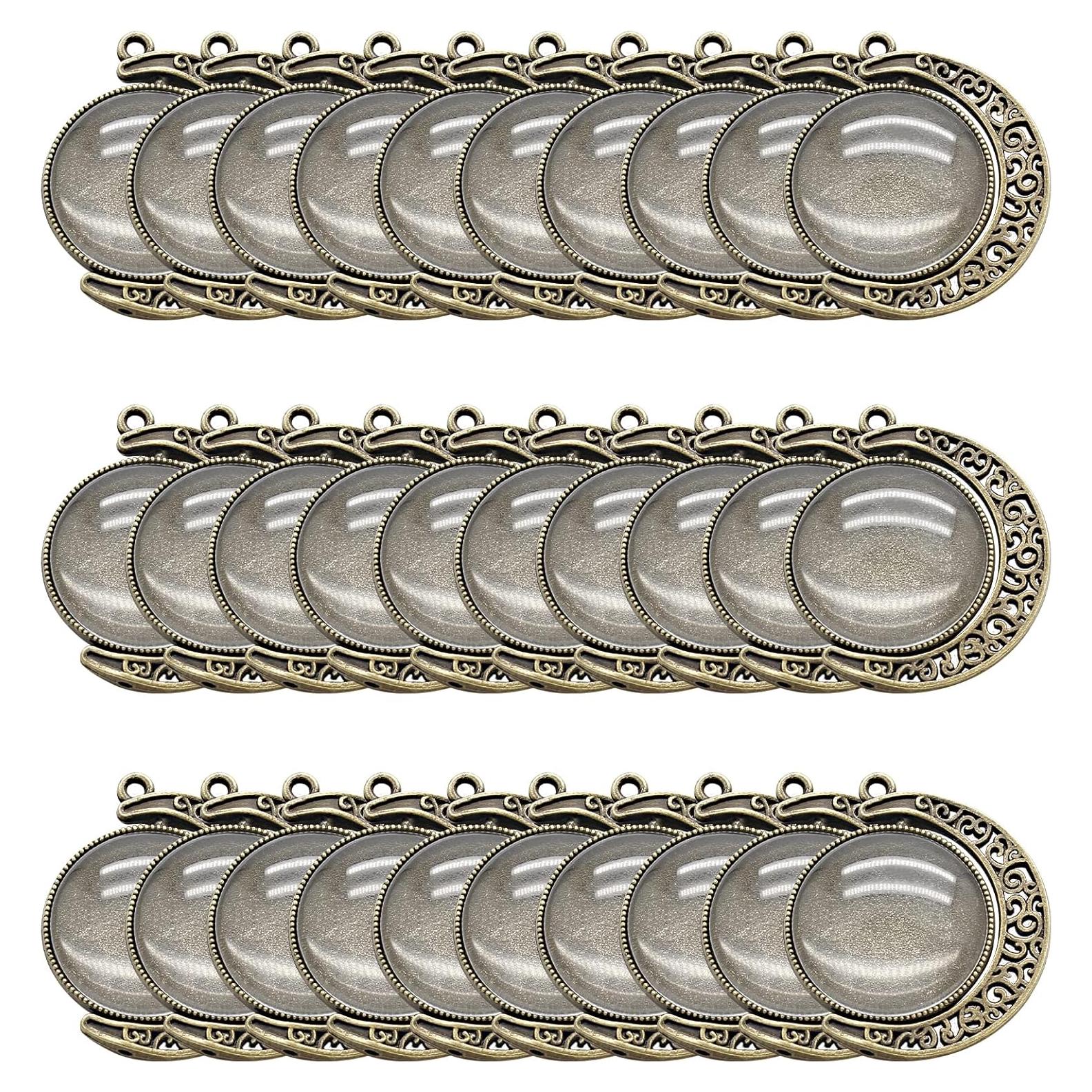 30 Piezas Bandejas Colgantes Doble Cara Lunar Unlorspy Bronce