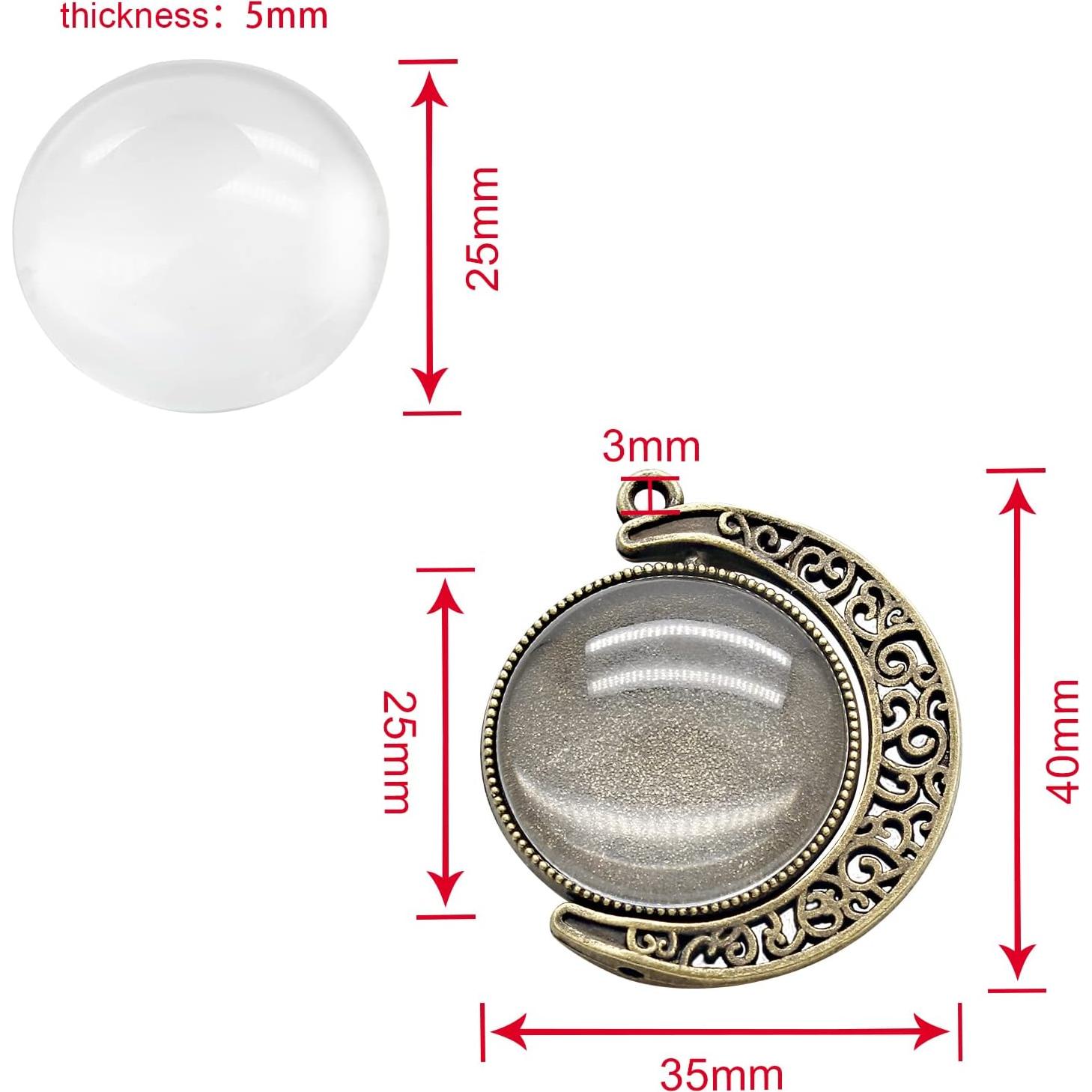 30 Piezas Bandejas Colgantes Doble Cara Lunar Unlorspy Bronce