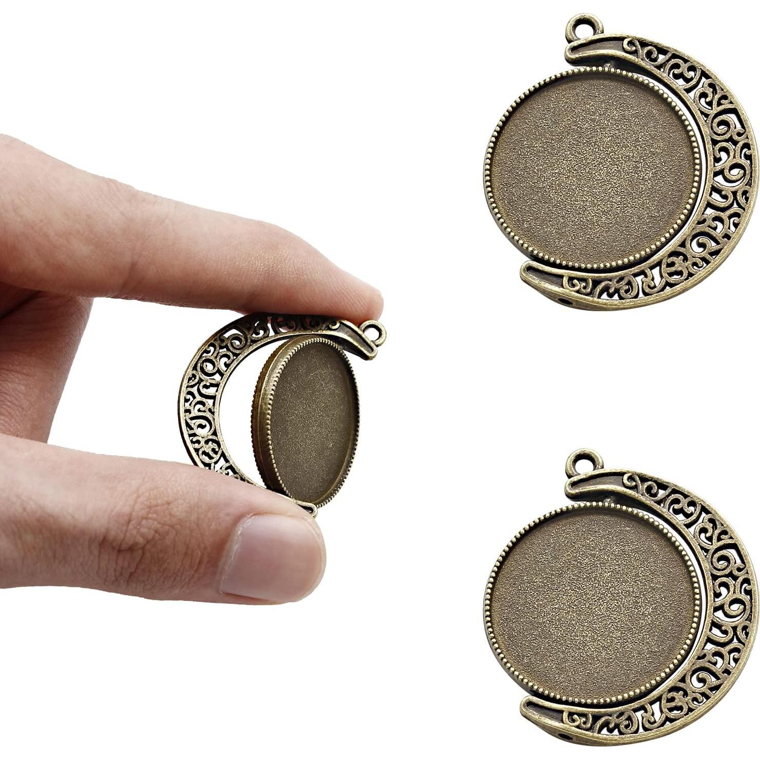 30 Piezas Bandejas Colgantes Doble Cara Lunar Unlorspy Bronce