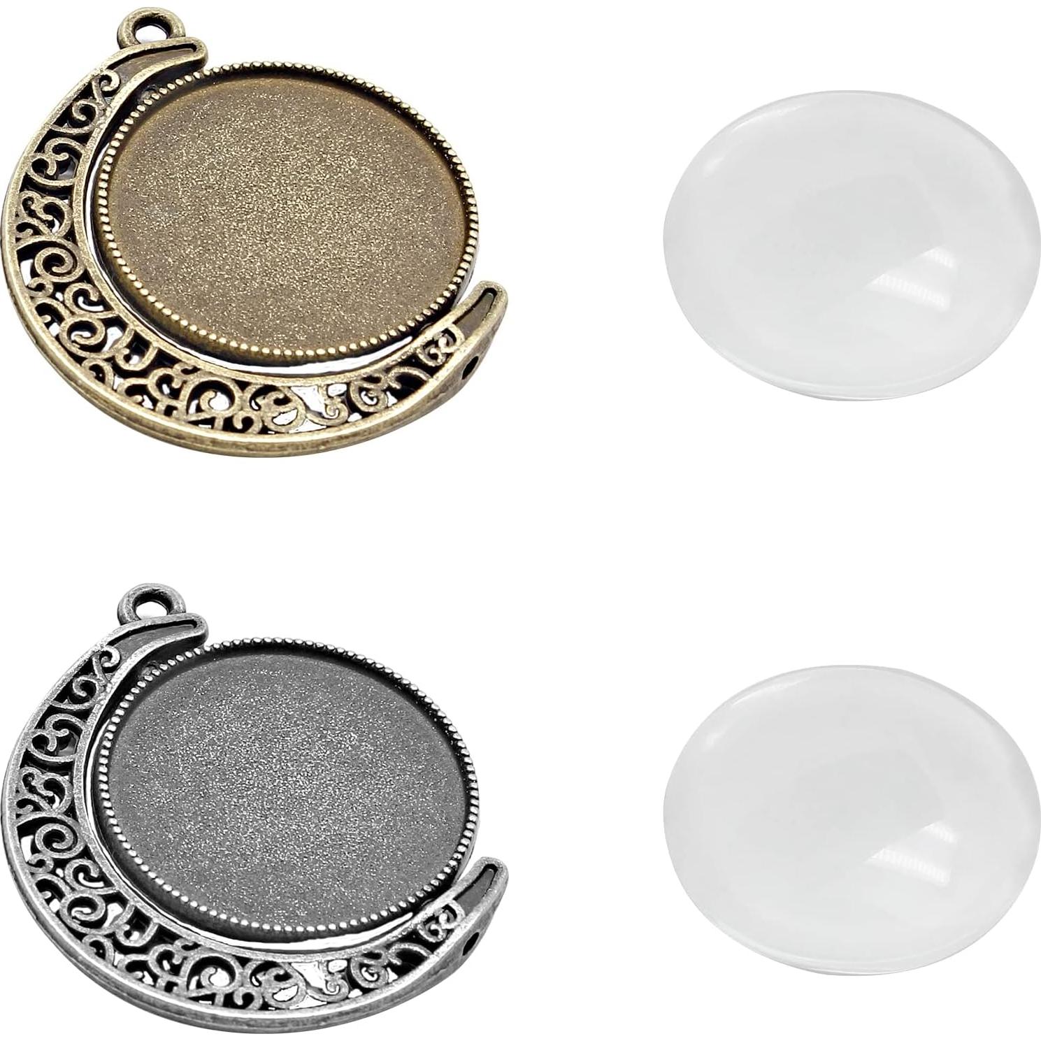 30 Piezas Bandejas Colgantes Doble Cara Lunar Unlorspy Bronce