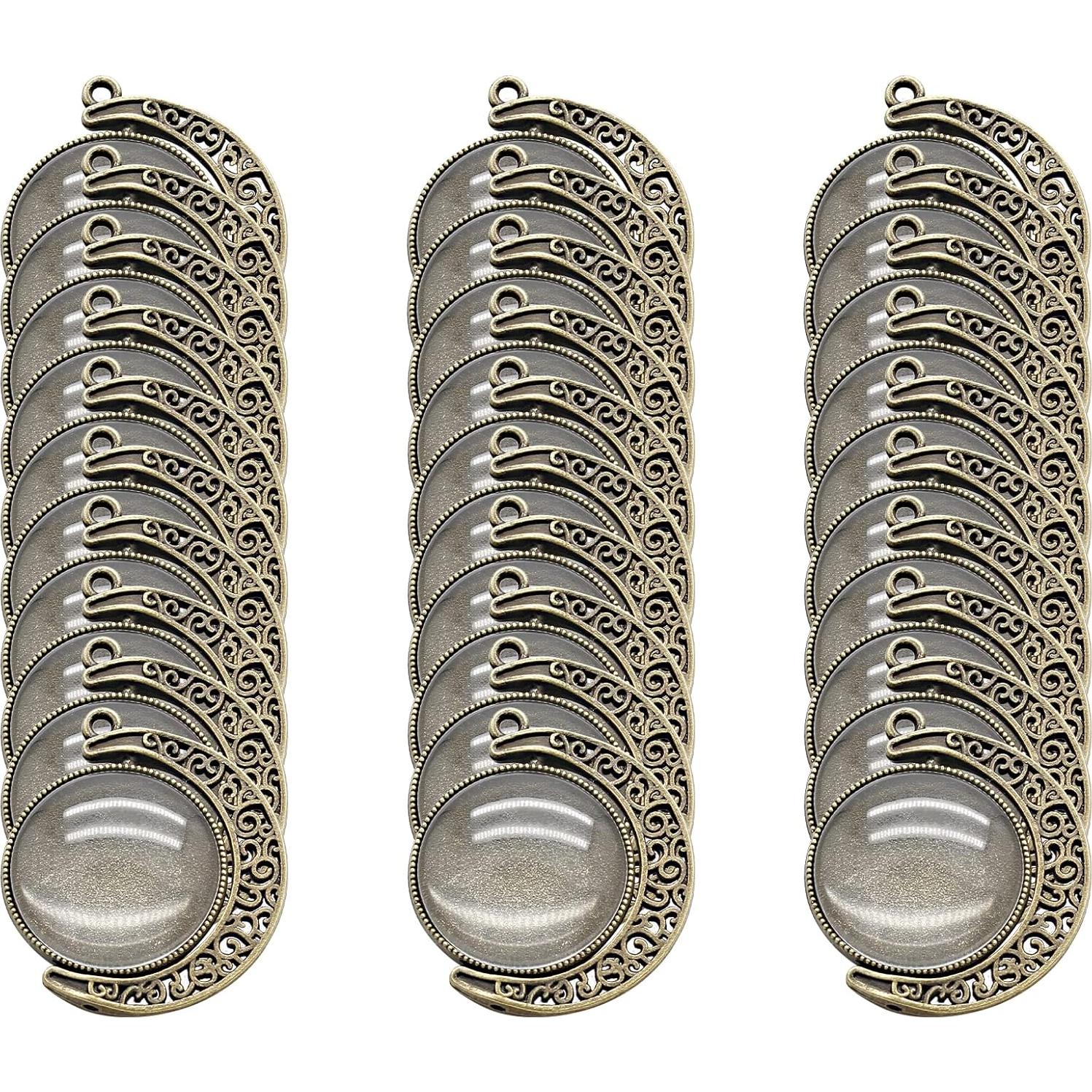 30 Piezas Bandejas Colgantes Doble Cara Lunar Unlorspy Bronce
