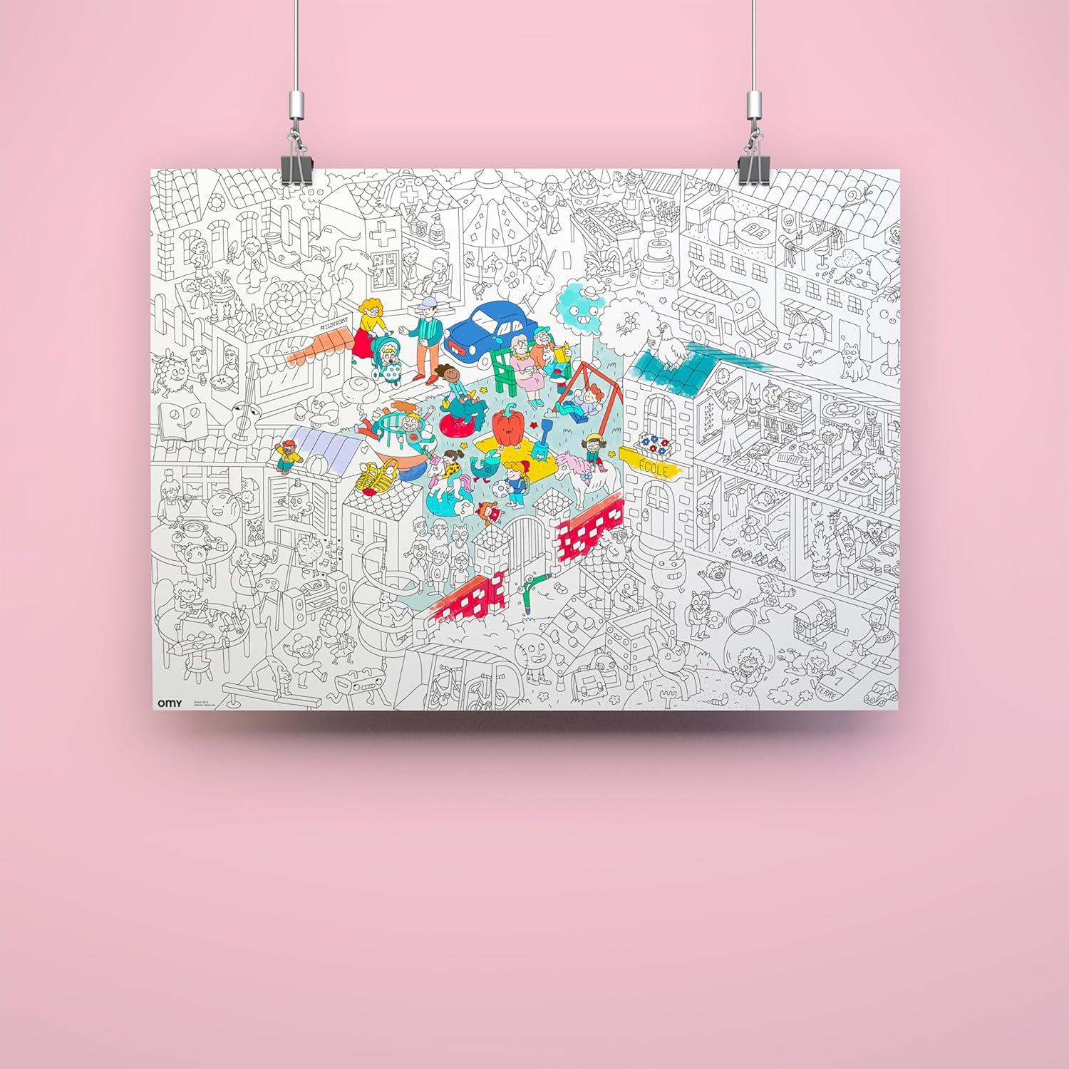 Póster Gigante para Colorear Omy Vida Infantil 101.6x71.1cm