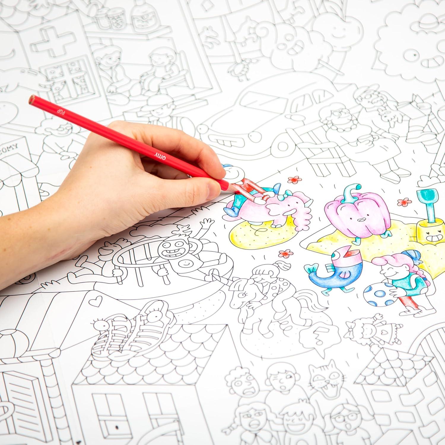 Póster Gigante para Colorear Omy Vida Infantil 101.6x71.1cm