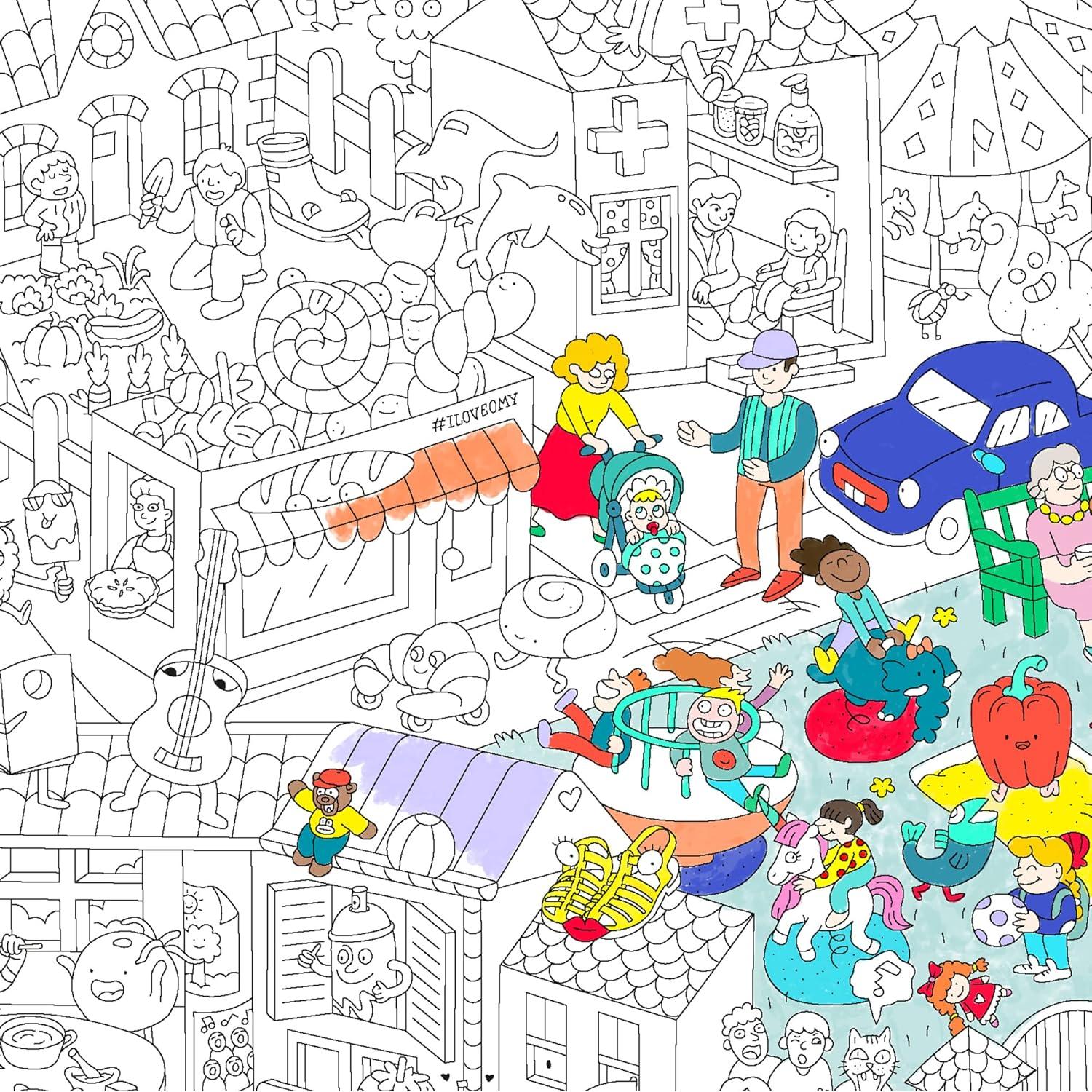 Póster Gigante para Colorear Omy Vida Infantil 101.6x71.1cm