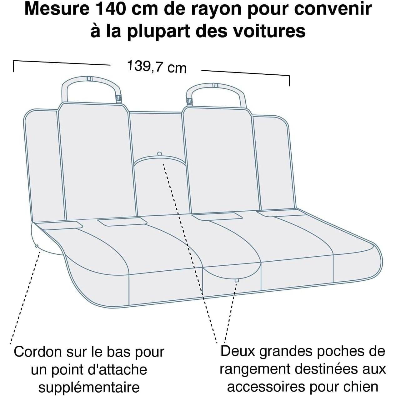 Cubierta de Asiento para Perros Kurgo Heather 139.7 cm Gris