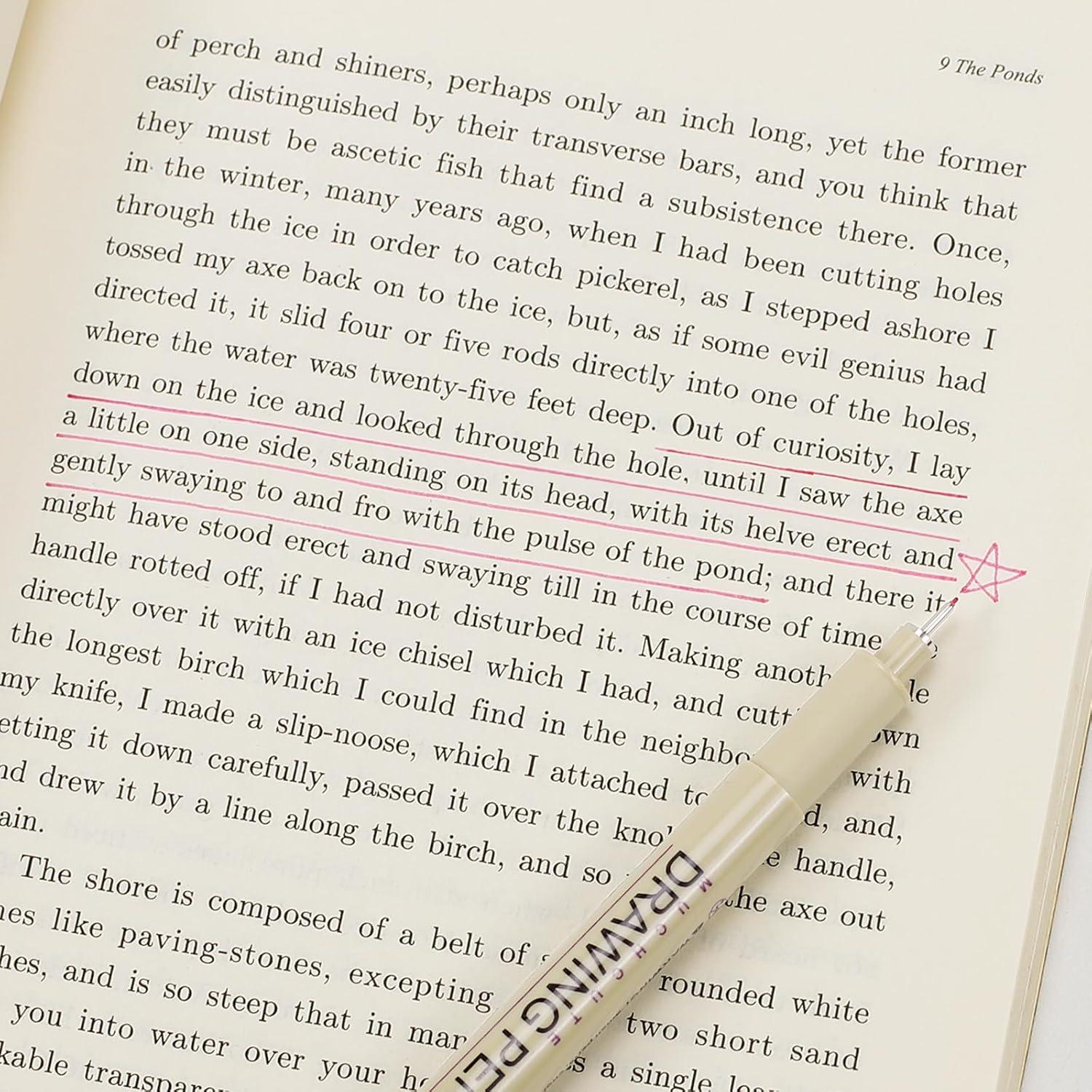 Bolígrafos Artísticos Muchcute 12 Colores 0.25mm Punta Fina