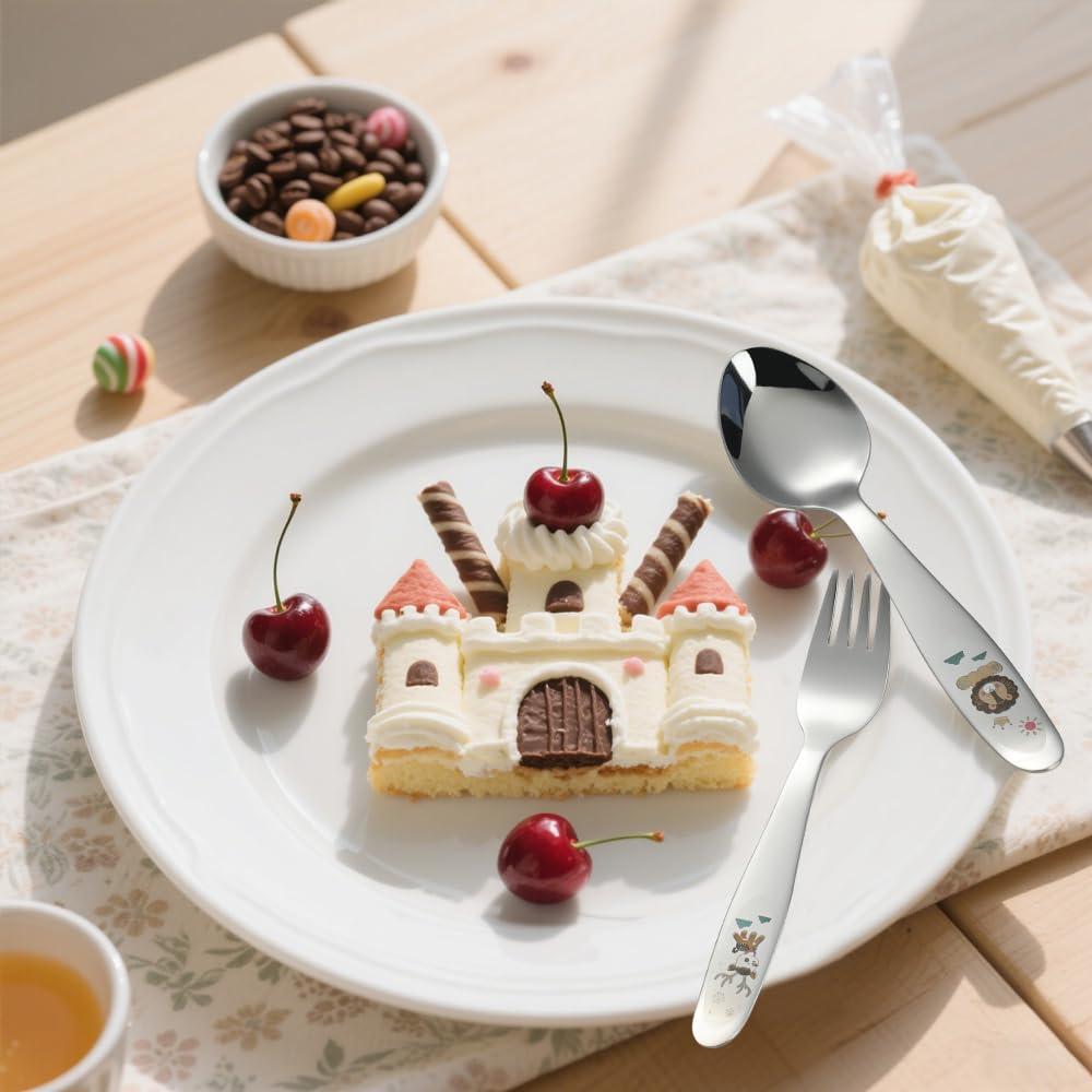 Juego de Utensilios para Niños FUNNUO 4 Piezas Acero Inoxidable