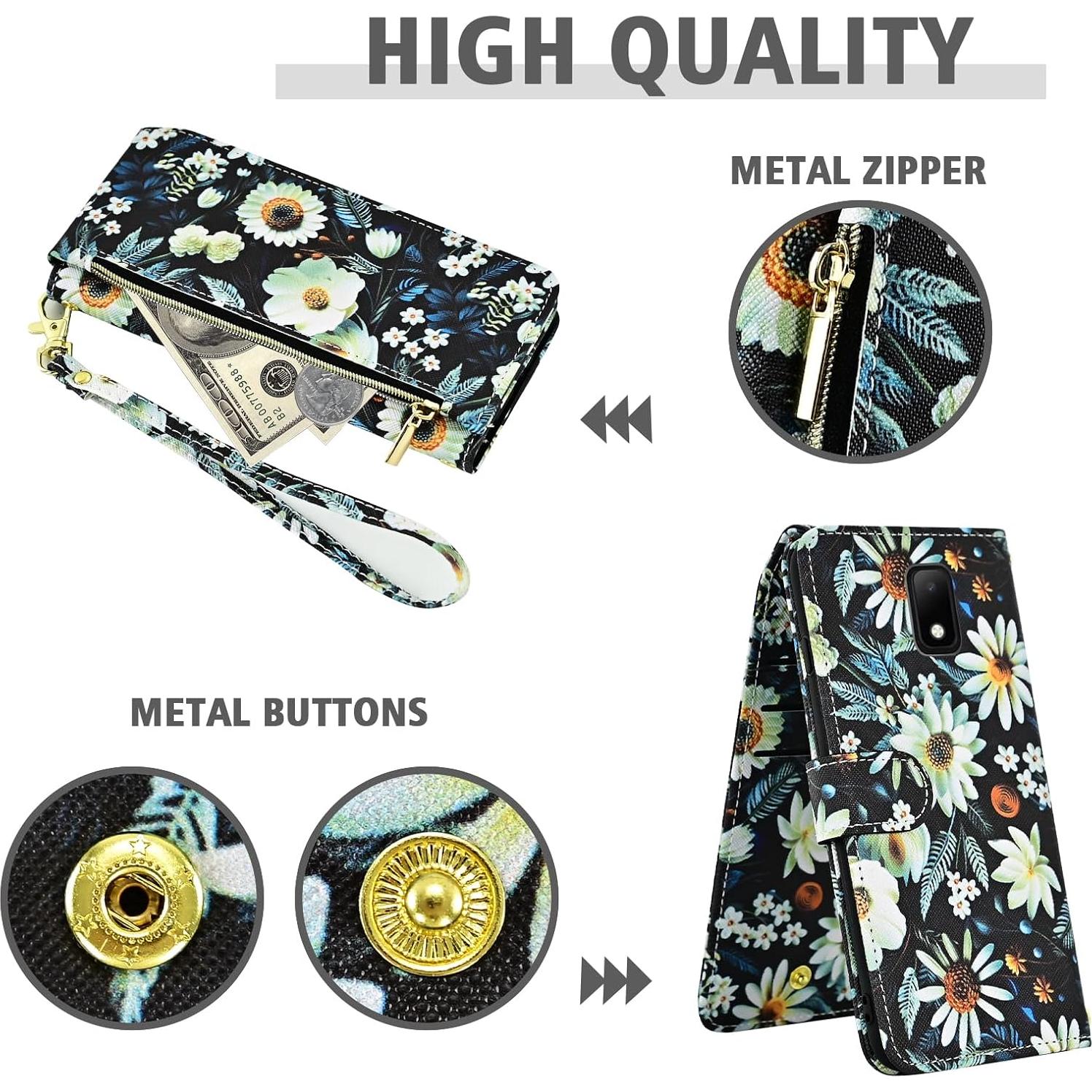 Funda Cartera Dswteny para Cricket Debut, 9 Ranuras, Negro