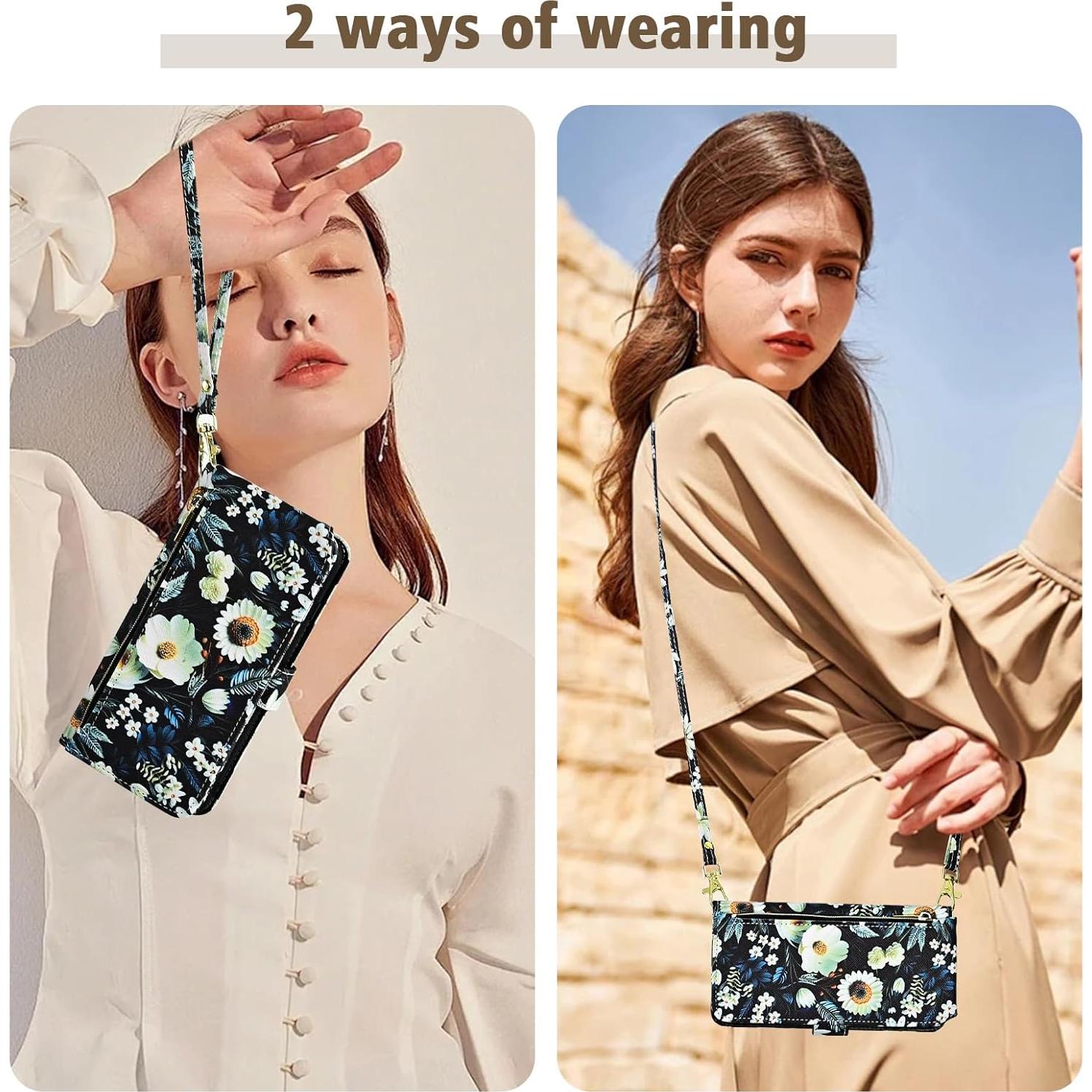 Funda Cartera Dswteny para Cricket Debut, 9 Ranuras, Negro