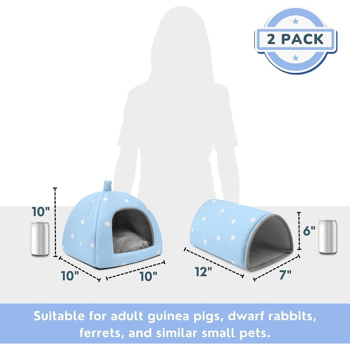 Escondite y Túnel para Cobayas Tierecare - Cama de Felpa Suave