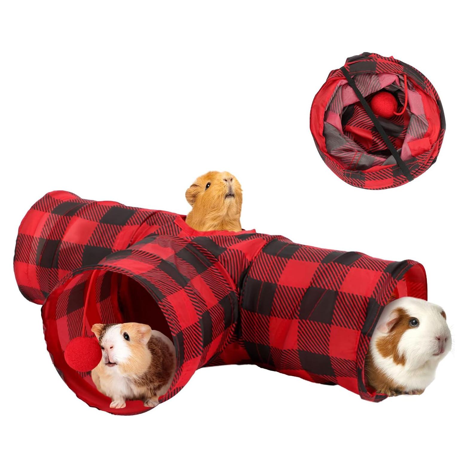 Túnel y tubo colapsable YUEPET para cobayas 44.5x15 cm