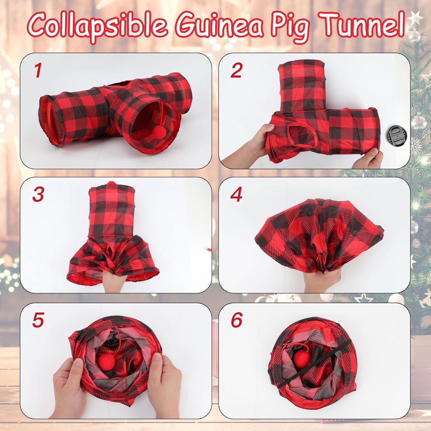 Túnel y tubo colapsable YUEPET para cobayas 44.5x15 cm