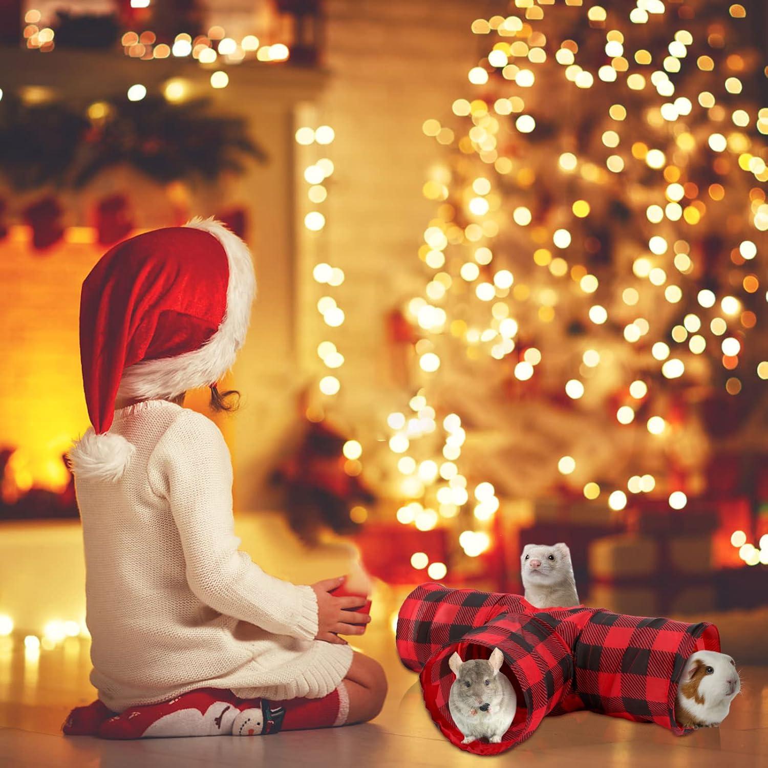 Túnel y tubo colapsable YUEPET para cobayas 44.5x15 cm