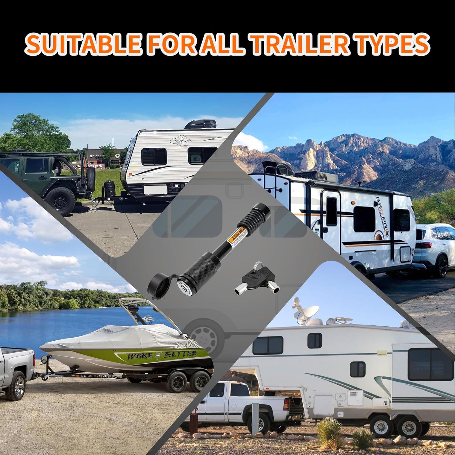 Cerradura de Enganche Metoware 5/8" para Remolque Clase III IV V