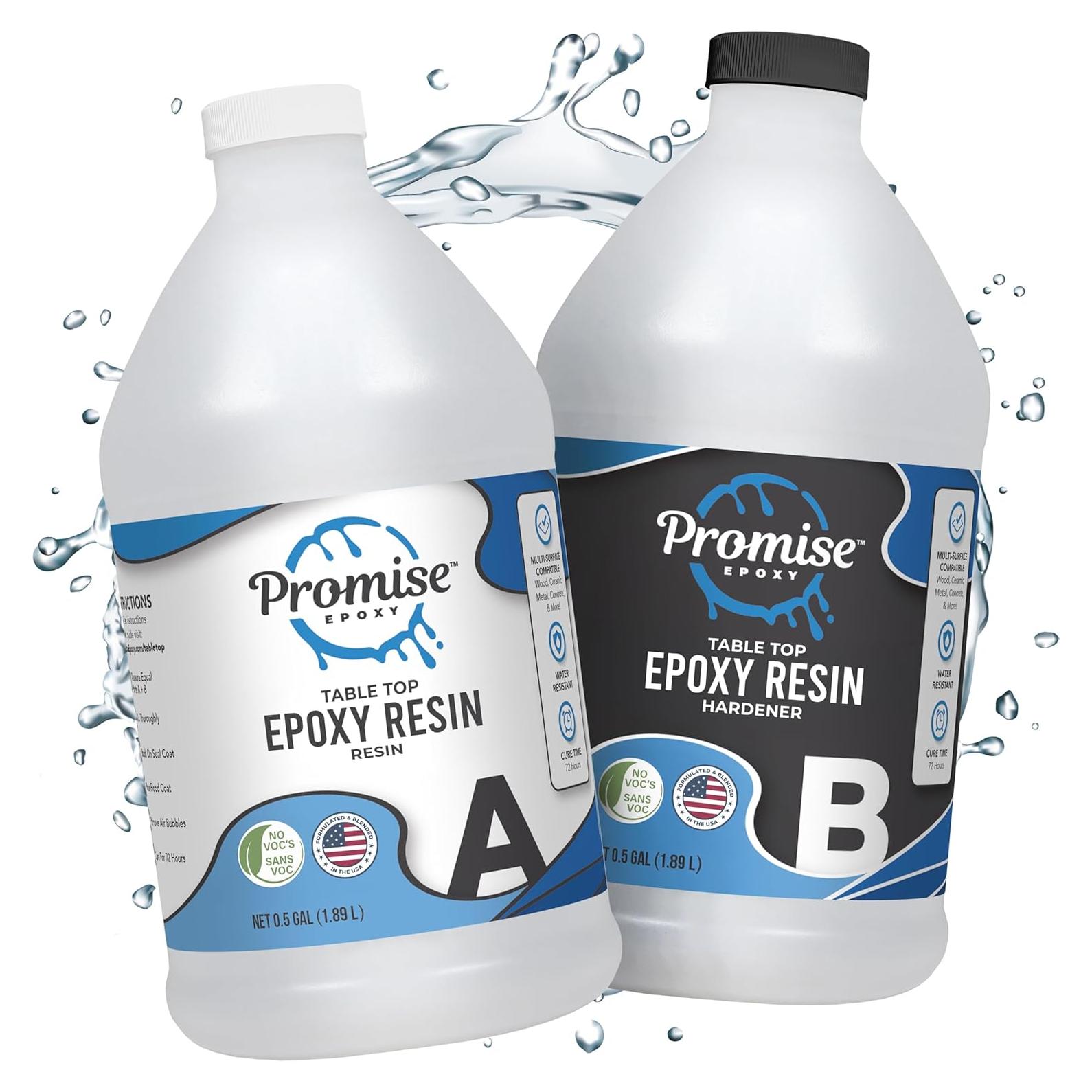 Kit de Resina Epóxica 3.78 L Promise - Autonivelante y Seguro para Alimentos