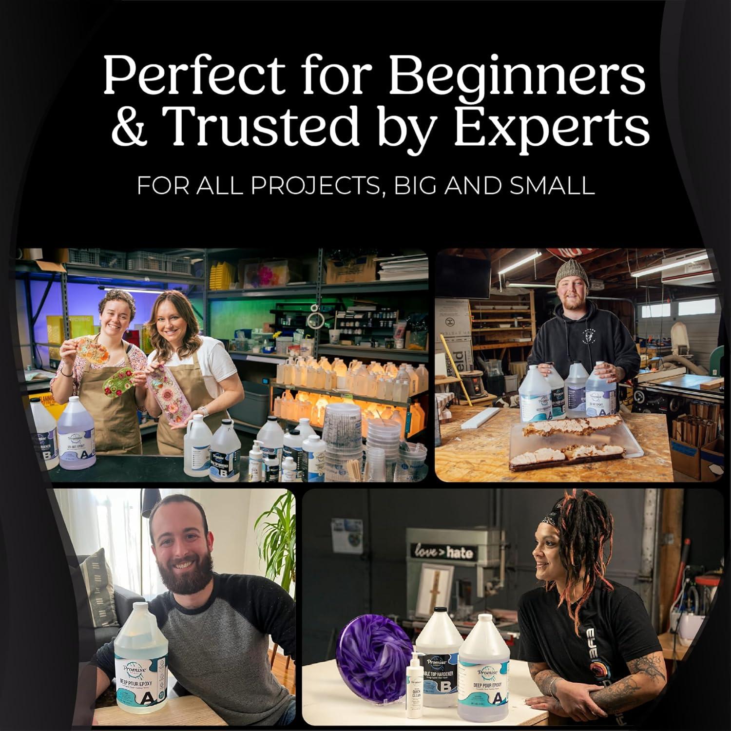 Kit de Resina Epóxica 3.78 L Promise - Autonivelante y Seguro para Alimentos