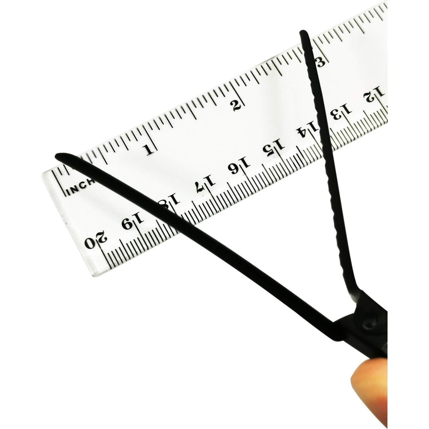 12 Clips de Pato de Metal Niquelado para Cabello Negro