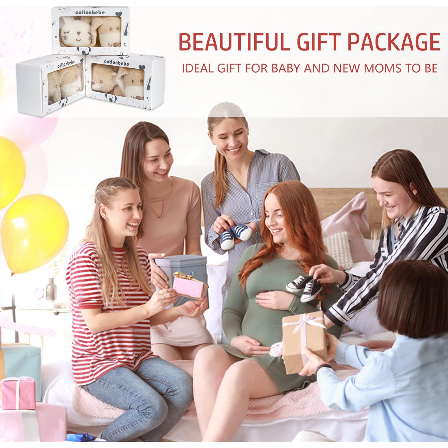 Clip de Chupete COTTONBEBE Unisex Elefante y Oso - 2 Piezas