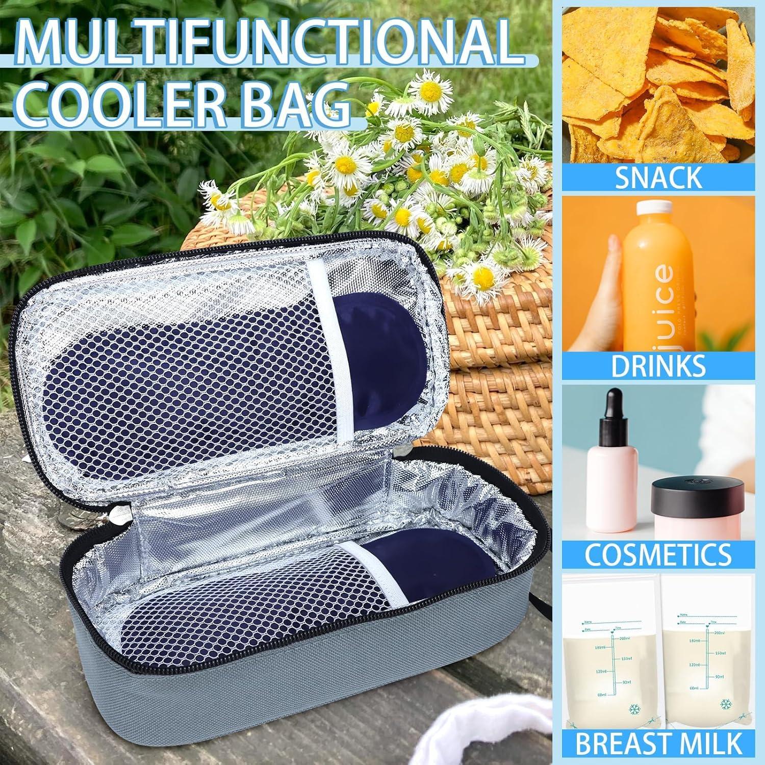 Bolsa de Enfriamiento para Leche Materna BB102 Gris - Portátil y Aislada