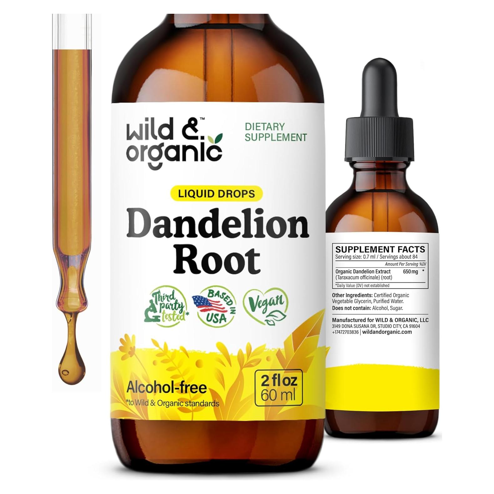 Tintura de Raíz de Diente de León Orgánico 59 ml - Apoyo Hepático