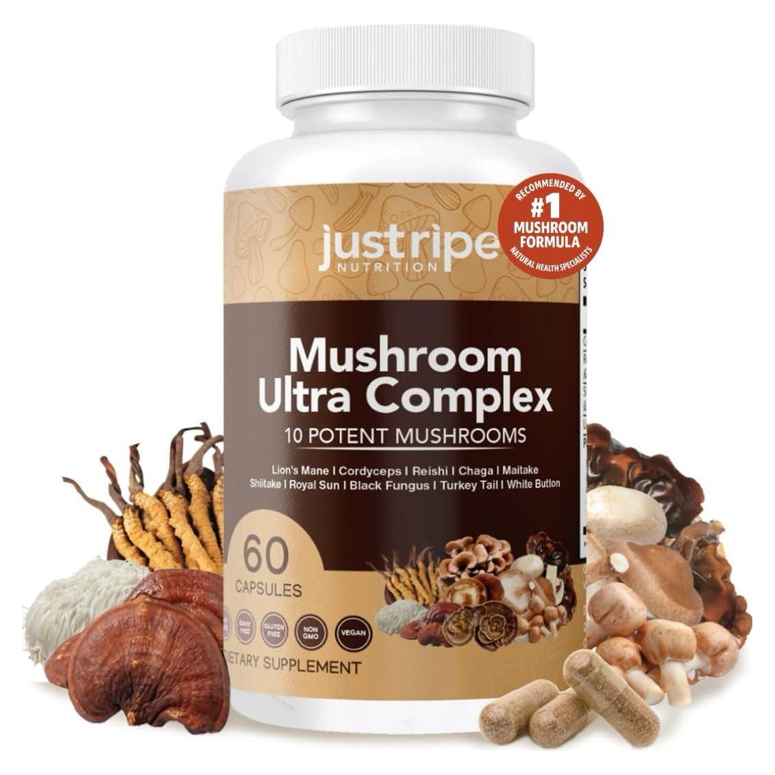 Complejo Ultra de Champiñones Just Ripe - 60 Cápsulas