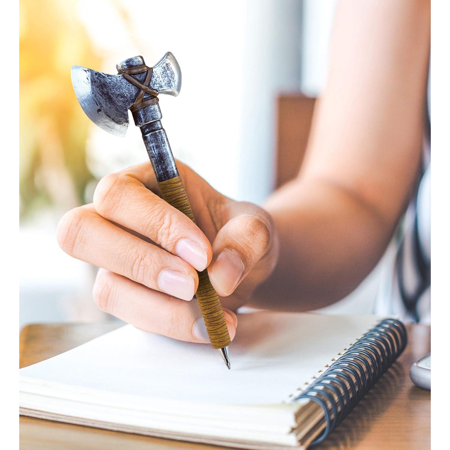 Bolígrafo Hacha de Batalla Antigua Puzzled 15.24 cm Tinta Negra