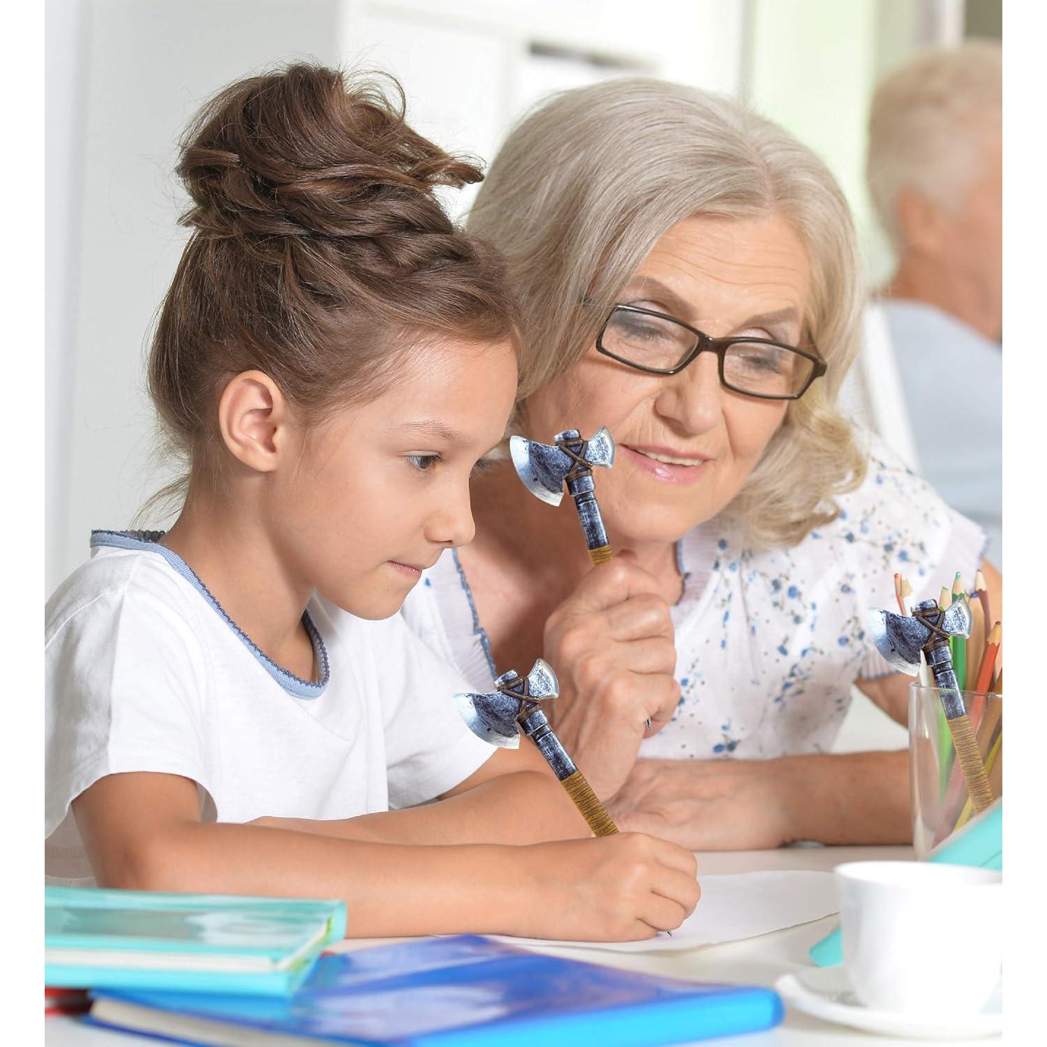 Bolígrafo Hacha de Batalla Antigua Puzzled 15.24 cm Tinta Negra