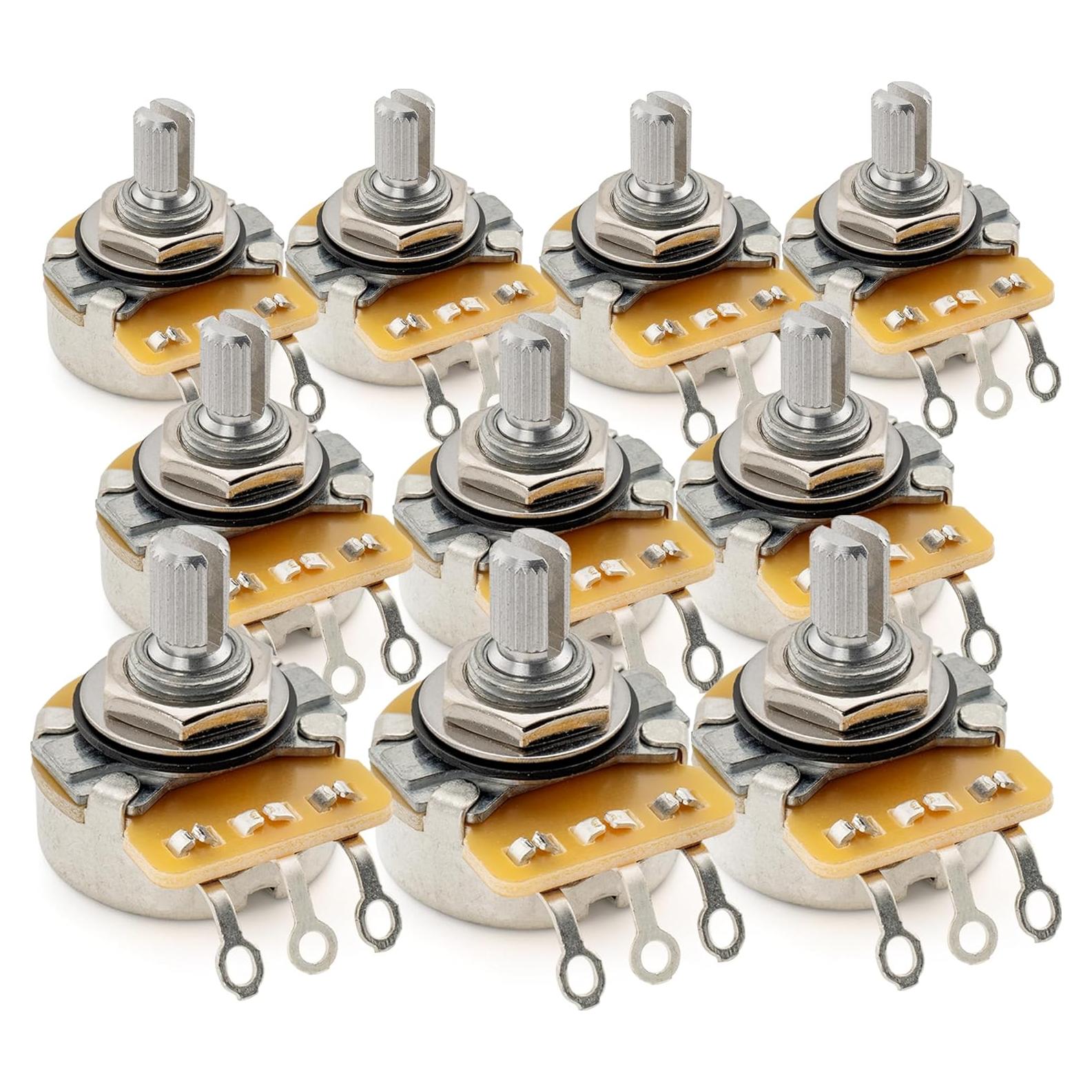 Potenciómetros CTS 450 A250K Eje Corto 10% para Guitarra Eléctrica (Juego de 10)