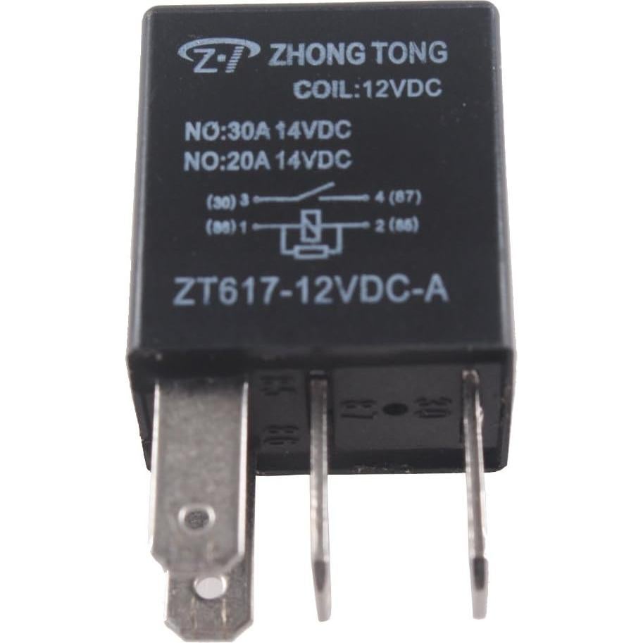 Relé Automotriz ESUPPORT 12V 30A SPST 4 Pines - Paquete de 5