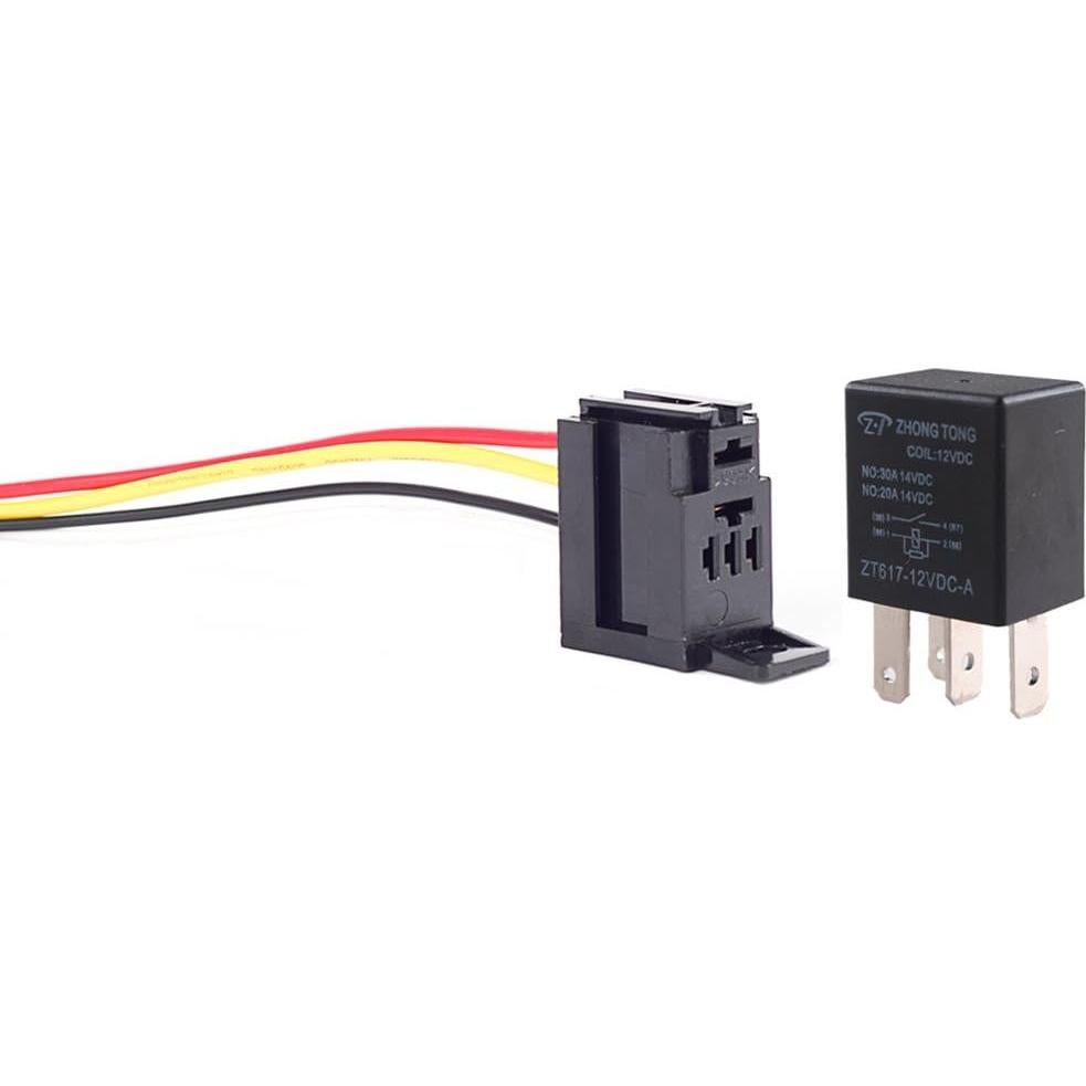 Relé Automotriz ESUPPORT 12V 30A SPST 4 Pines - Paquete de 5