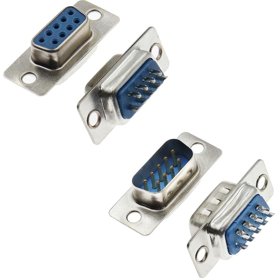20 Conectores DB9 Macho y Hembra Tipo Soldadura Jienk