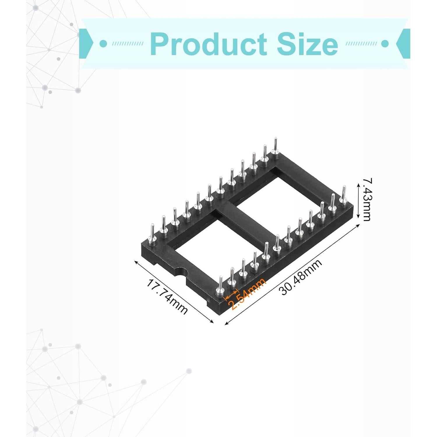 Adaptador de Zócalo DIP IC 24 Pines MECCANIXITY 2.54mm
