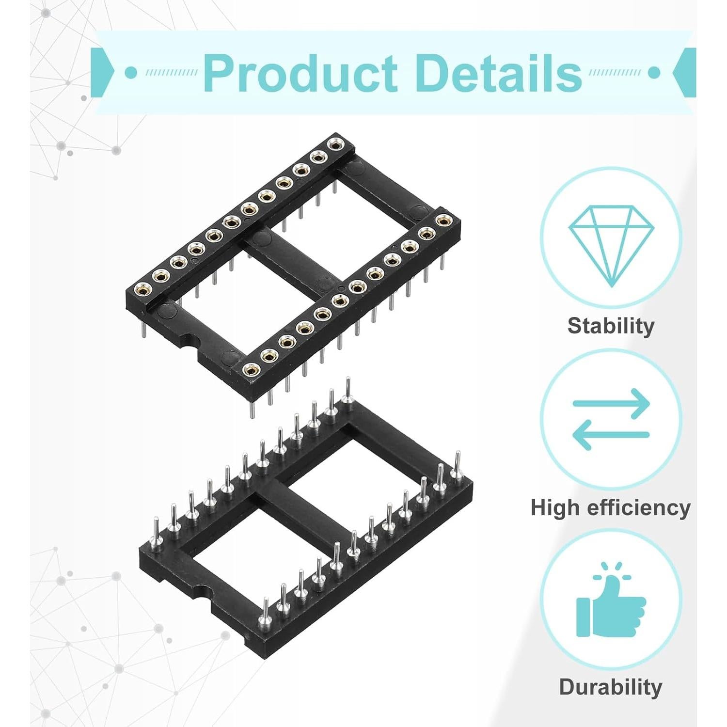 Adaptador de Zócalo DIP IC 24 Pines MECCANIXITY 2.54mm