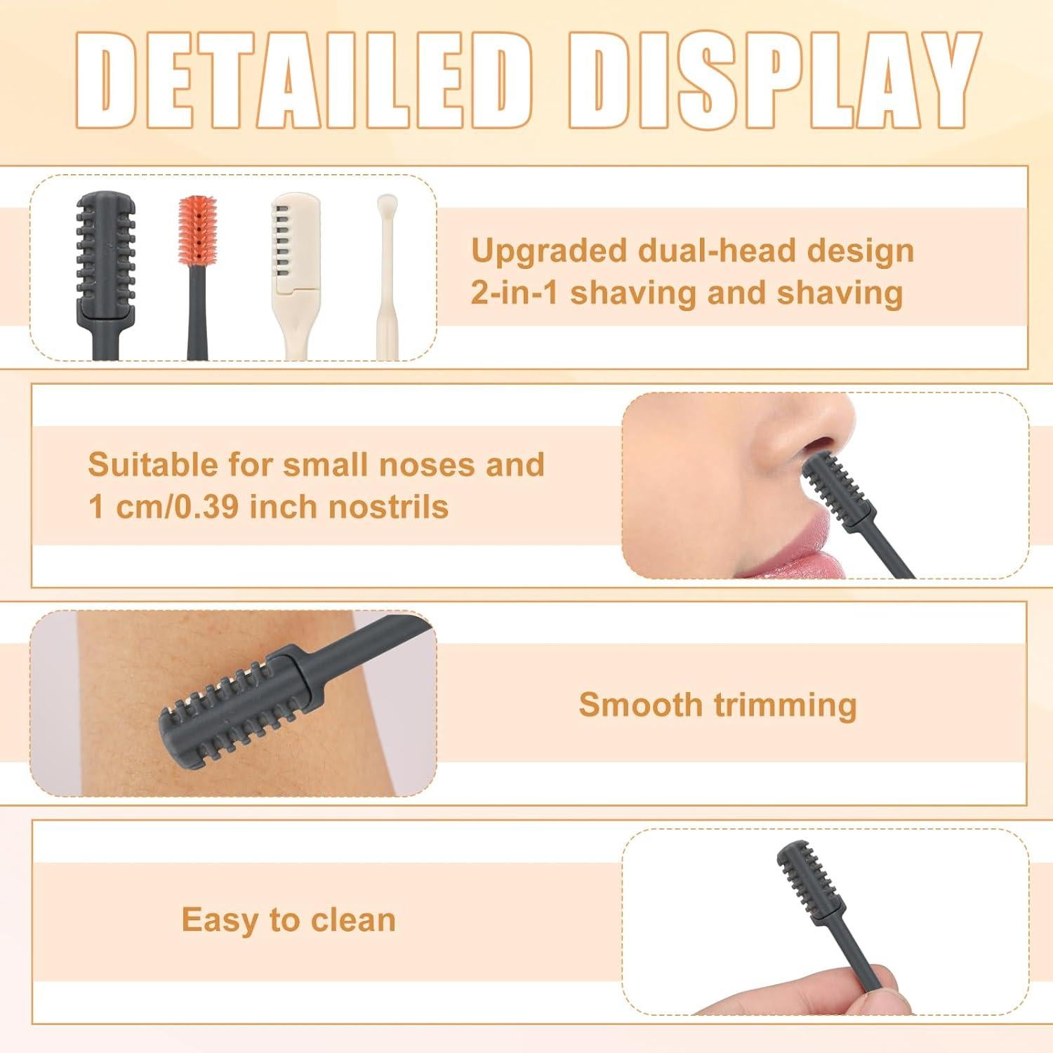 Recortador de Vello Nasal 2 en 1 Gosknor 16 Piezas Portátil