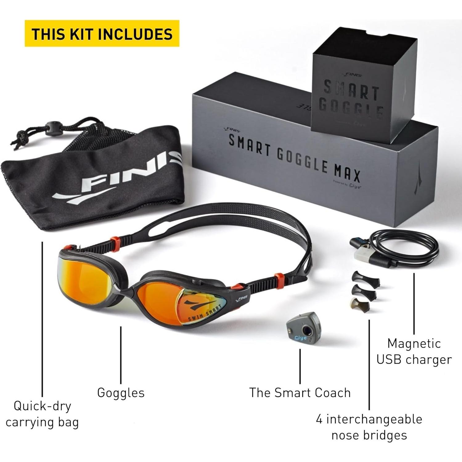 Gafas de Natación Inteligentes FINIS Smart Goggle Max - Antifugas