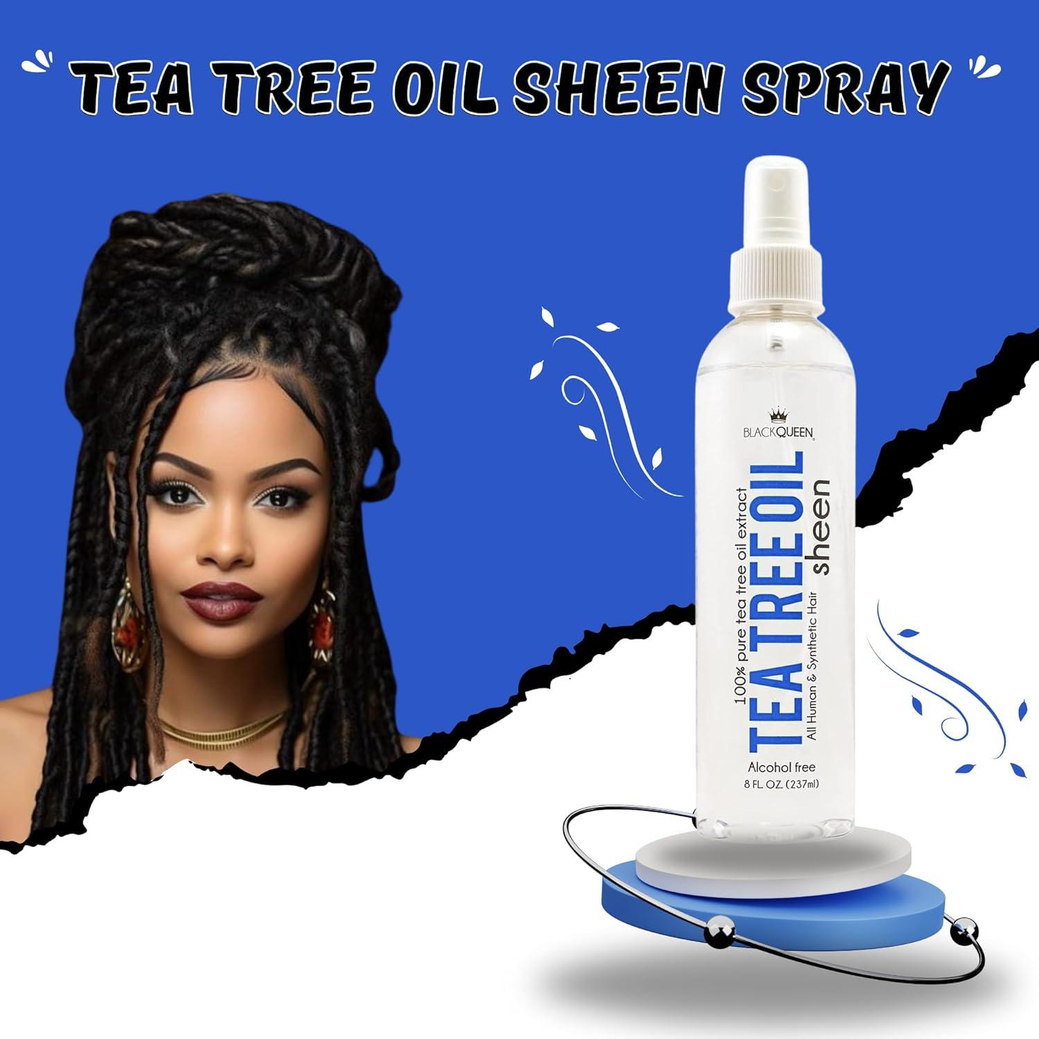 Spray Brillo Aceite Árbol de Té Black Queen 60 ml - Hidratante
