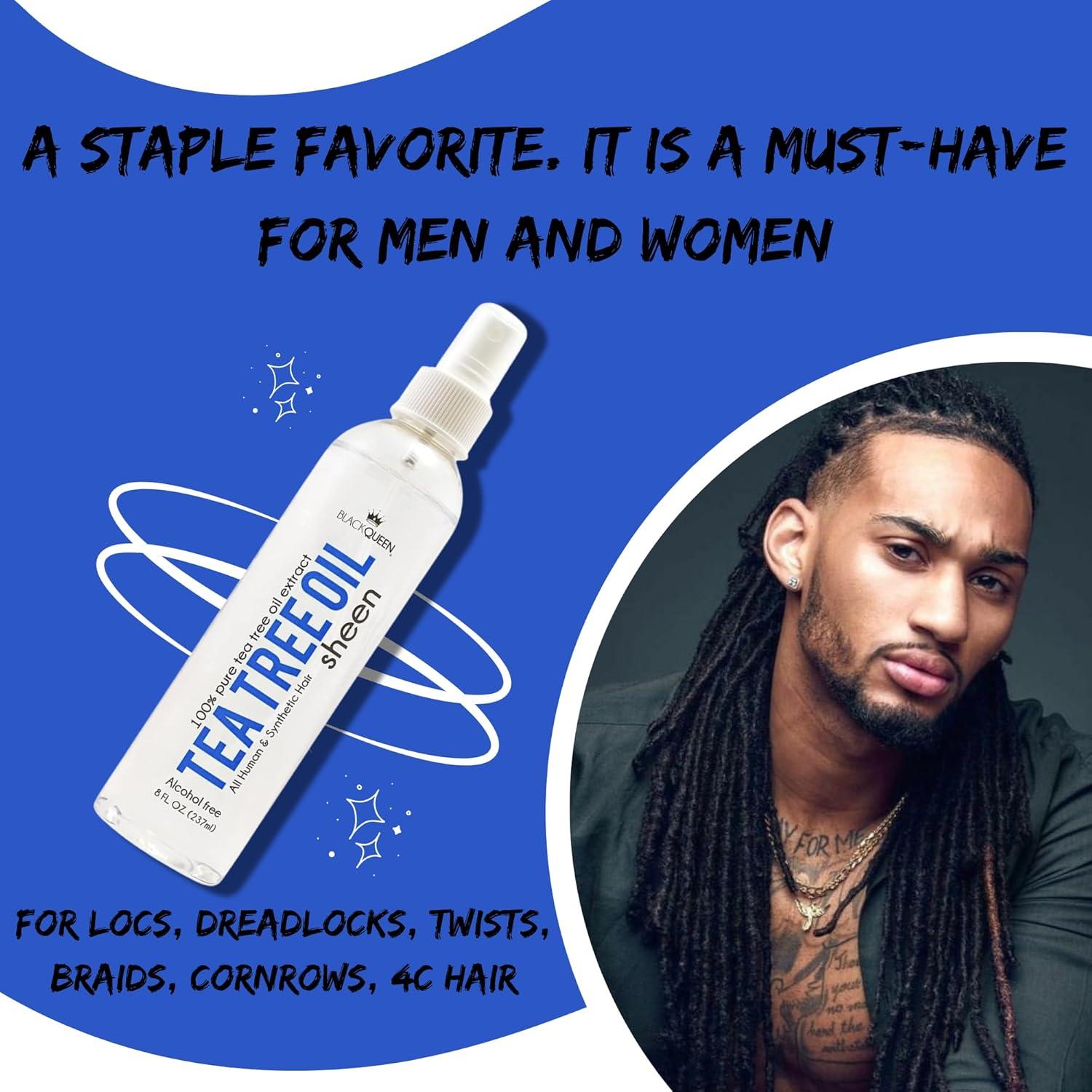 Spray Brillo Aceite Árbol de Té Black Queen 60 ml - Hidratante