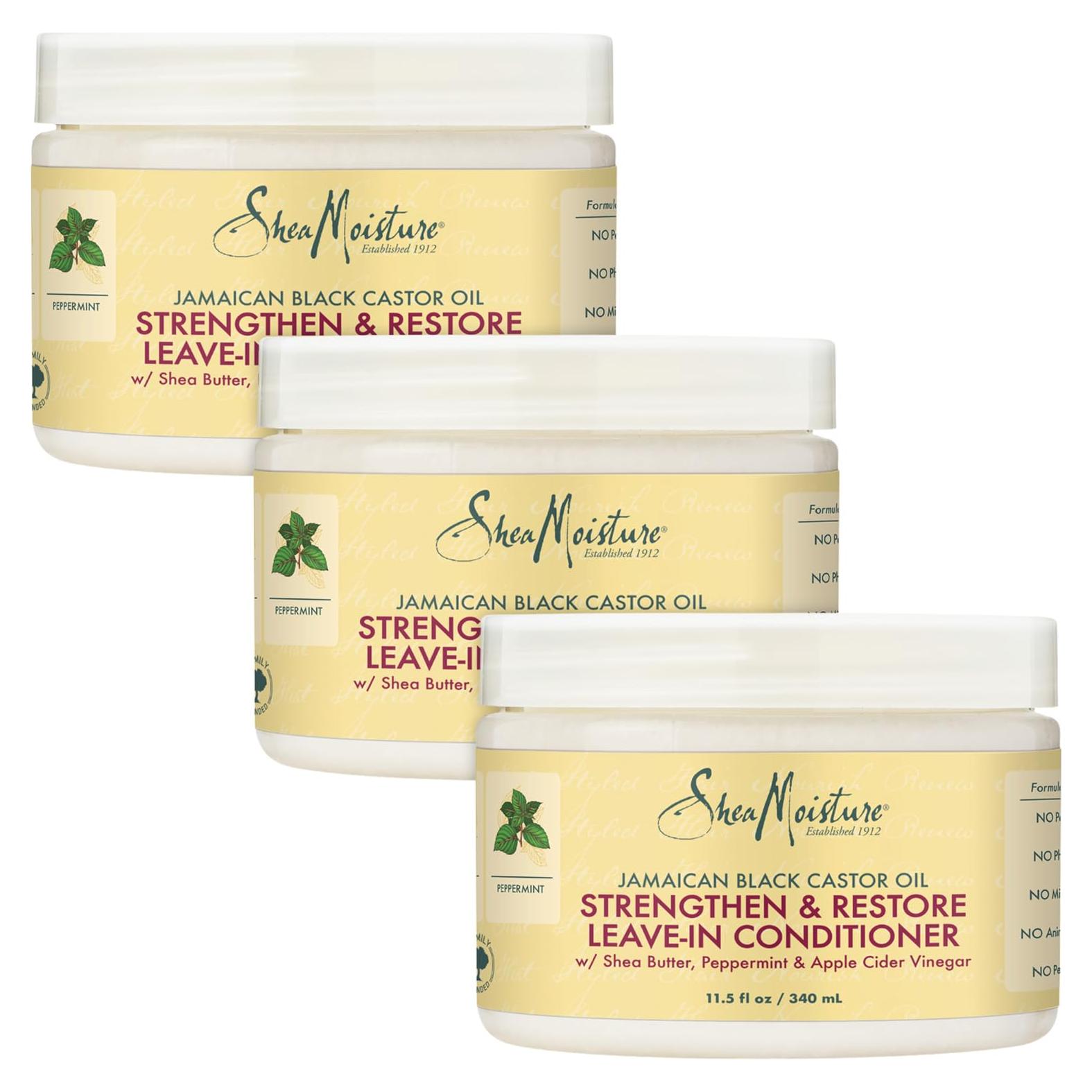 Acondicionador sin enjuague SheaMoisture 425g x3 - Crecimiento y Fortalecimiento