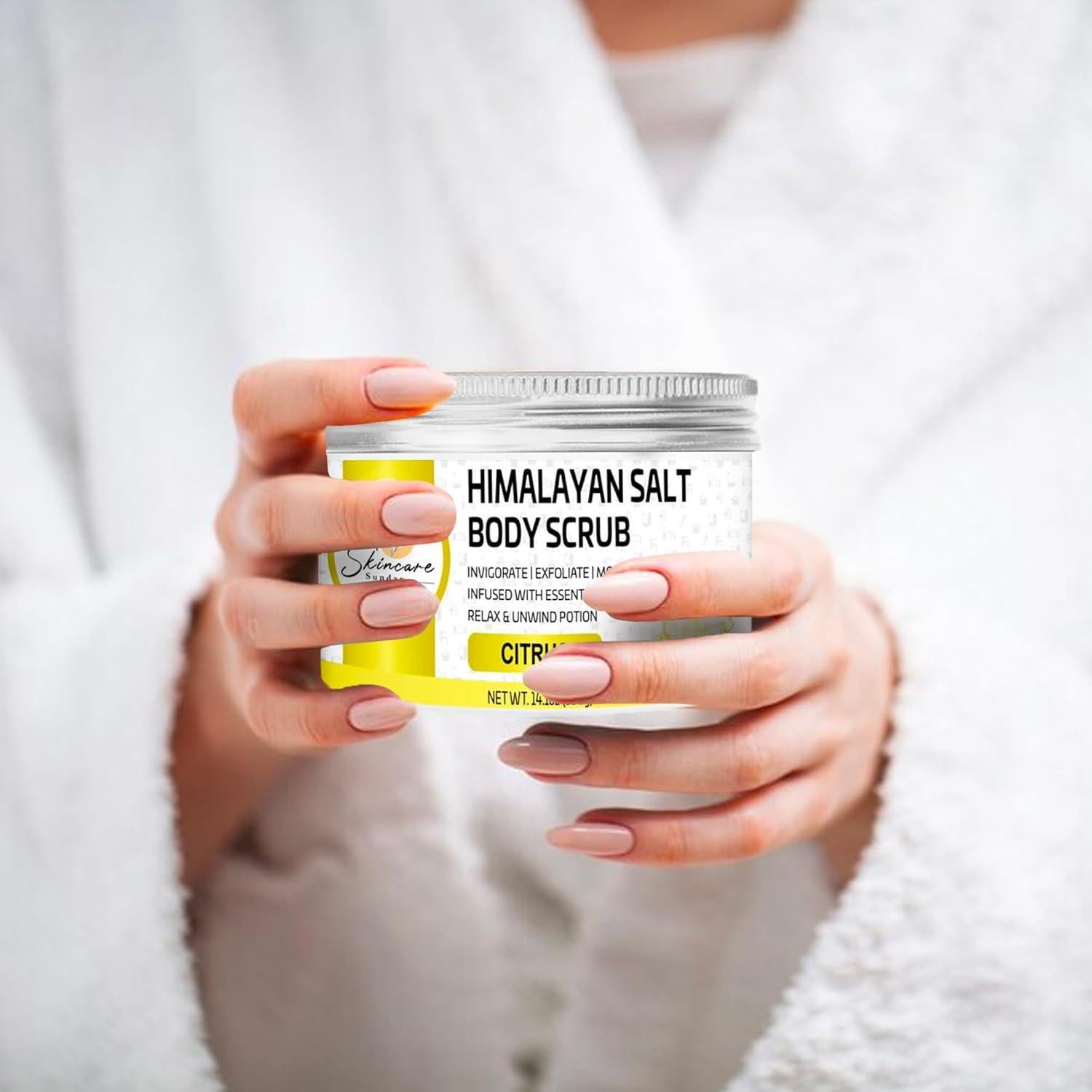 Exfoliante Corporal de Sal del Himalaya Cuidado de la Piel Domingo - 3 x 400 g Cítrico